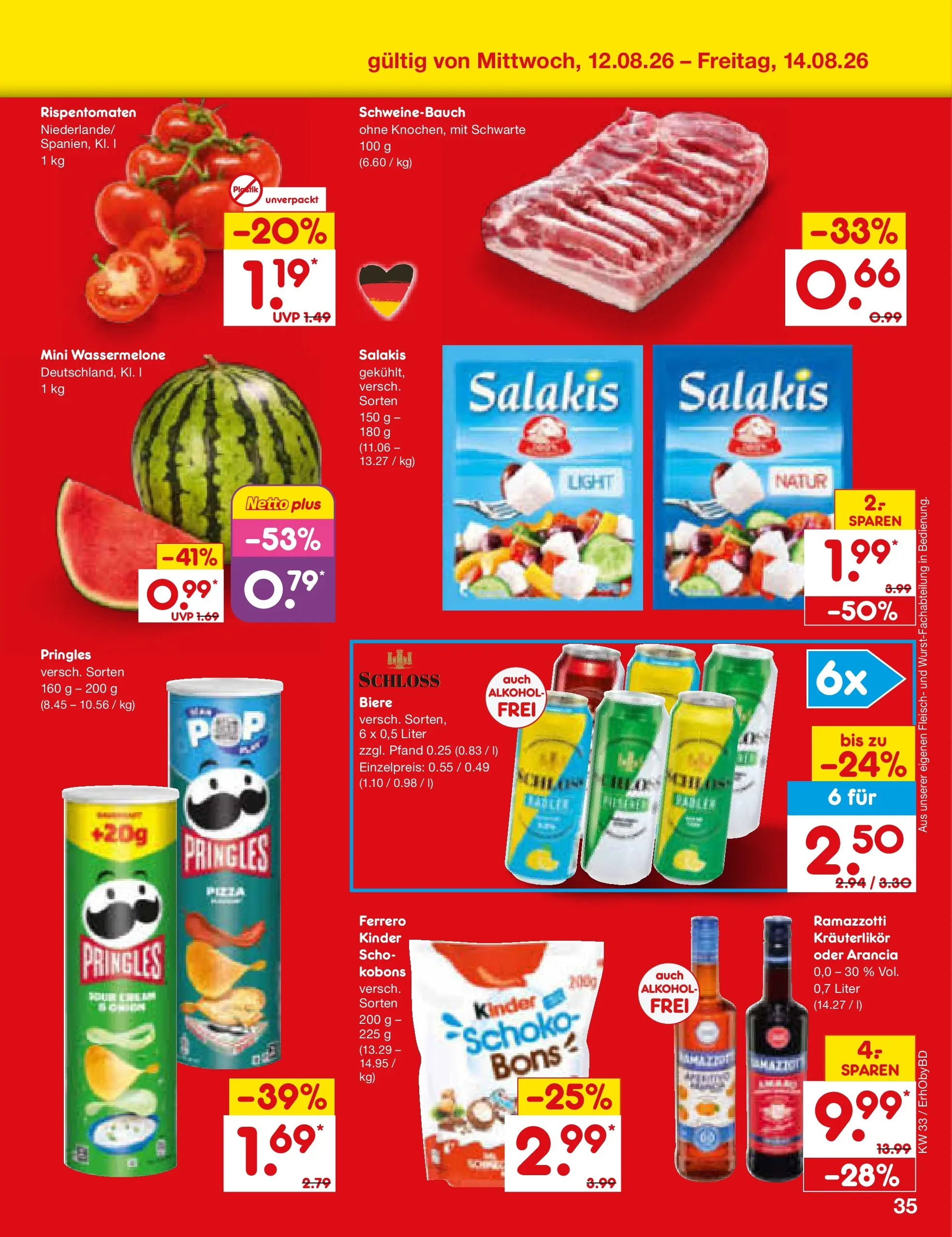 Netto Marken-Discount Prospekt Ergolding (ab 10.08.2026) ยป Angebote | Seite: 49 | Produkte: Salakis, Wassermelone, Pringles, Ramazzotti Netto Marken-Discount Prospekt Ergolding (ab 10.08.2026) ยป Angebote | Seite: 49 | Produkte: Salakis, Wassermelone, Pringles, Ramazzotti