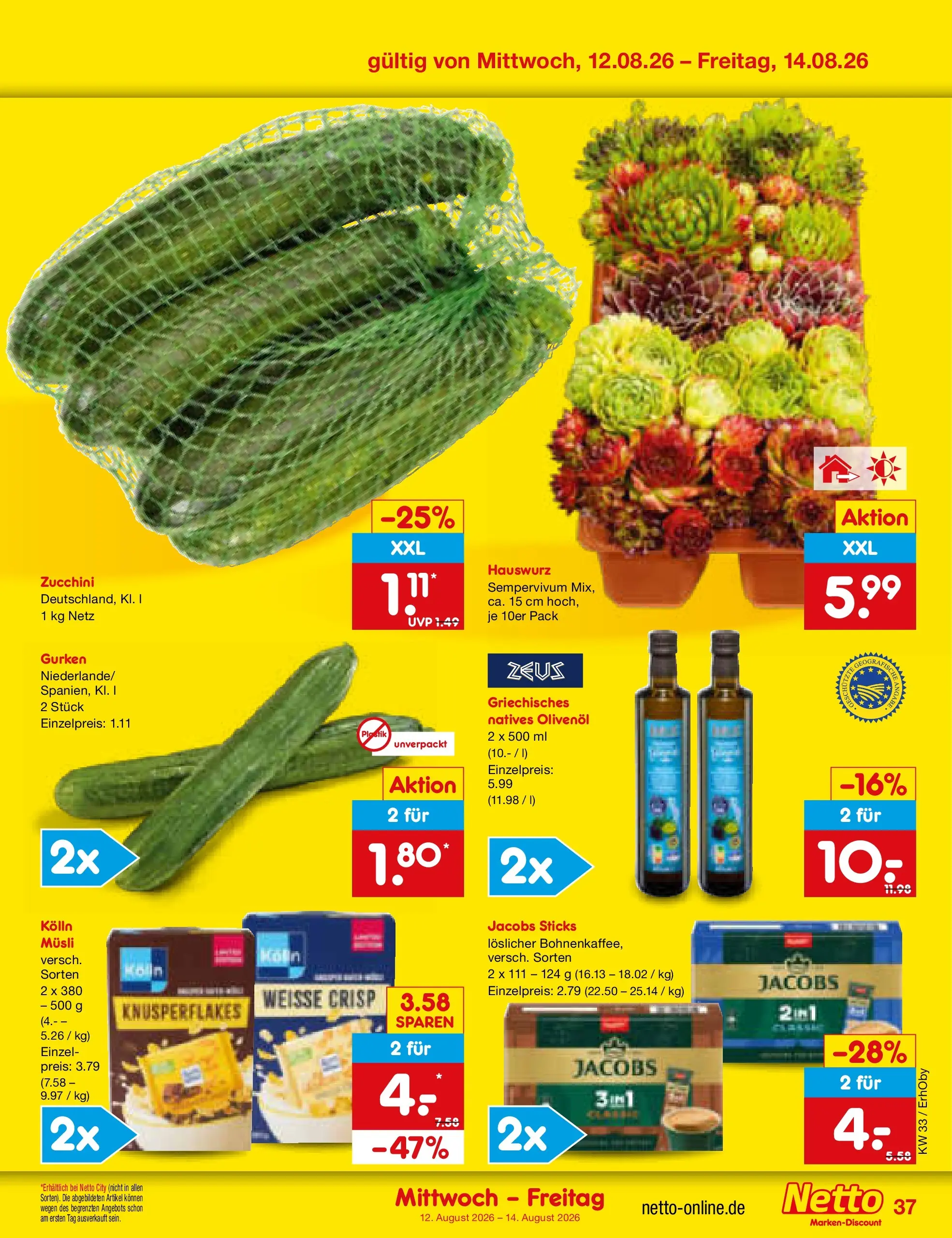 Netto Marken-Discount Prospekt Ergolding (ab 10.08.2026) ยป Angebote | Seite: 51 | Produkte: Musli, Kolln, Olivenol, Gurken Netto Marken-Discount Prospekt Ergolding (ab 10.08.2026) ยป Angebote | Seite: 51 | Produkte: Musli, Kolln, Olivenol, Gurken