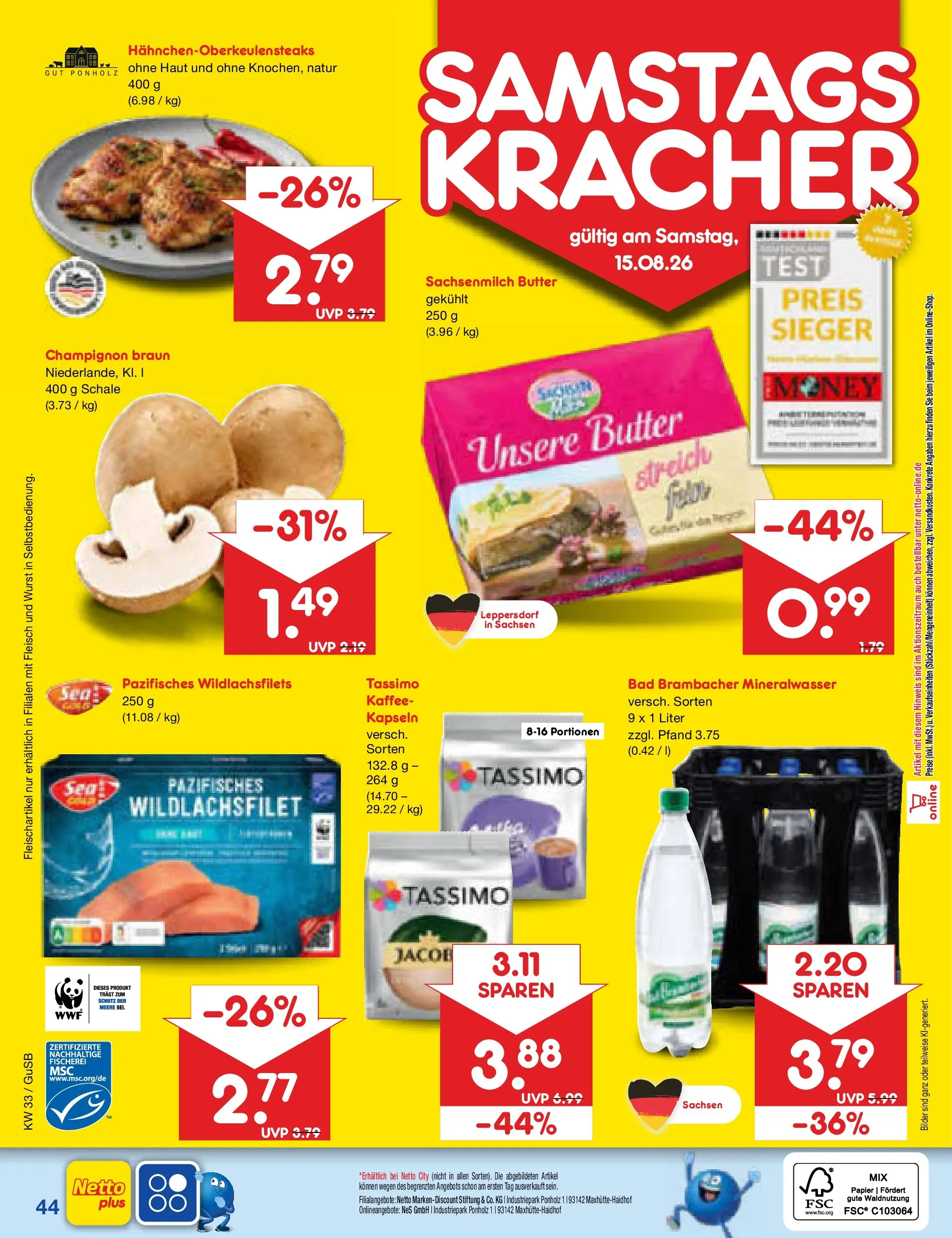 Netto Marken-Discount Prospekt Machern (ab 10.08.2026) ยป Angebote | Seite: 60 | Produkte: Mineralwasser, Wurst, Fleisch, Tassimo Netto Marken-Discount Prospekt Machern (ab 10.08.2026) ยป Angebote | Seite: 60 | Produkte: Mineralwasser, Wurst, Fleisch, Tassimo