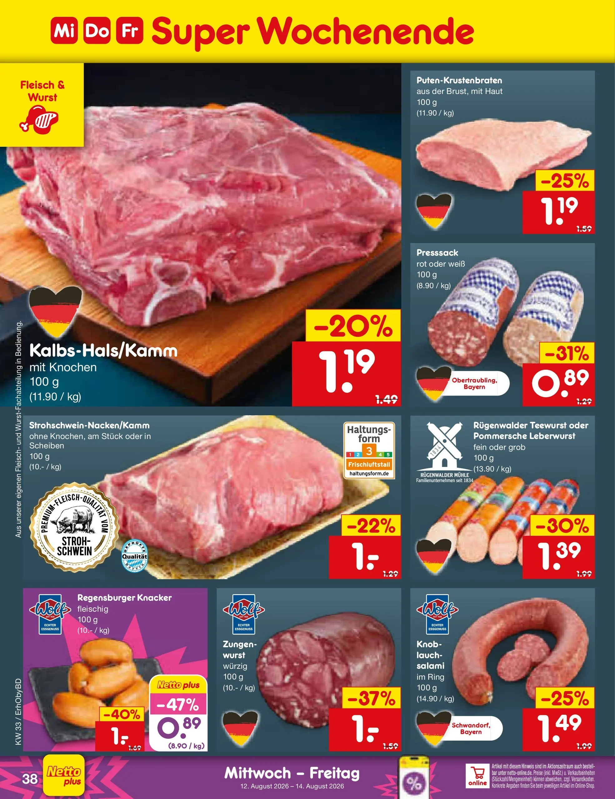Netto Marken-Discount Prospekt Ergolding (ab 10.08.2026) ยป Angebote | Seite: 54 | Produkte: Mรผhle, Wurst, Salami, Fleisch Netto Marken-Discount Prospekt Ergolding (ab 10.08.2026) ยป Angebote | Seite: 54 | Produkte: Mรผhle, Wurst, Salami, Fleisch