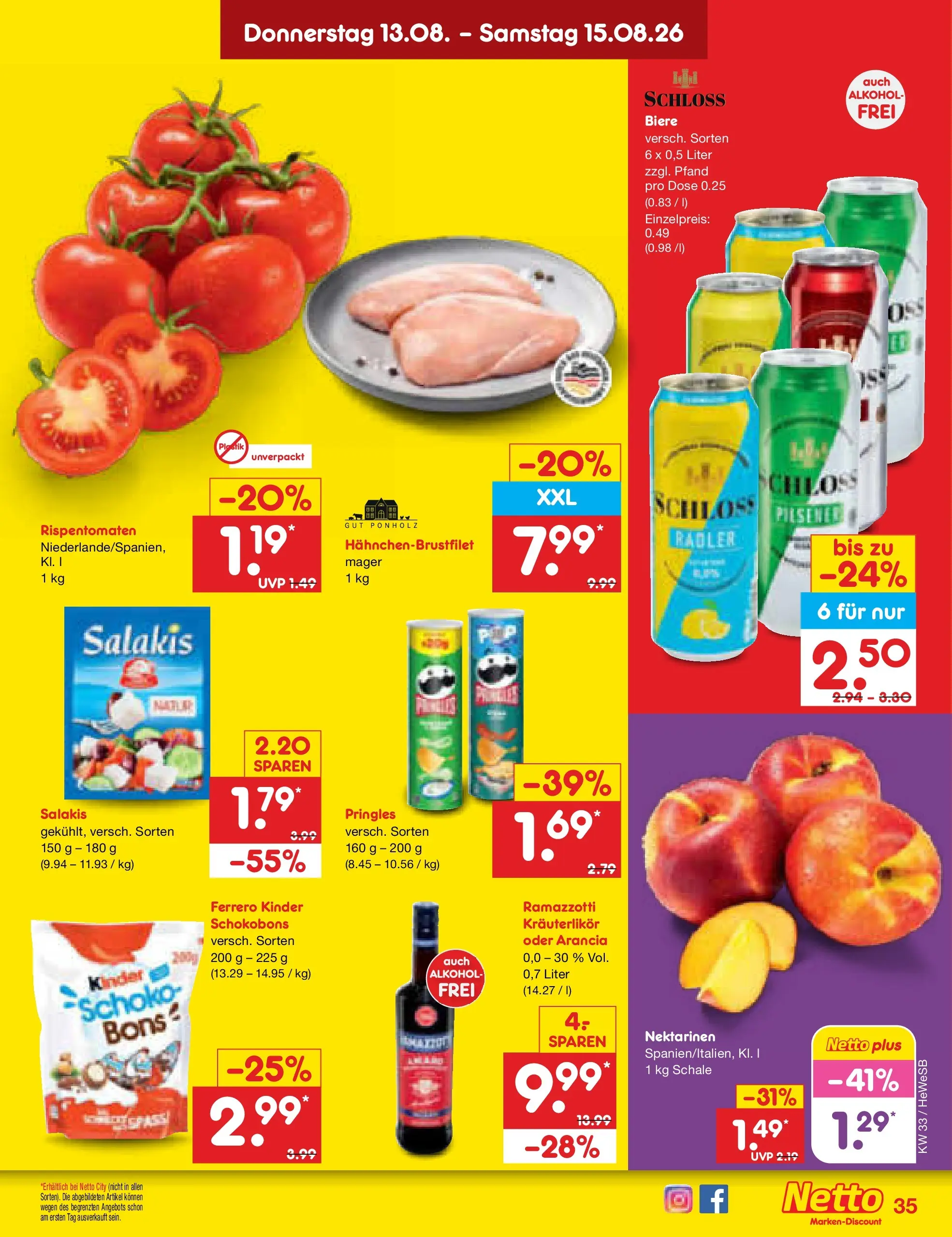 Netto Marken-Discount Prospekt Hamburg (ab 10.08.2026) ยป Angebote | Seite: 49 | Produkte: Nektarinen, Radler, Salakis, Pringles Netto Marken-Discount Prospekt Hamburg (ab 10.08.2026) ยป Angebote | Seite: 49 | Produkte: Nektarinen, Radler, Salakis, Pringles