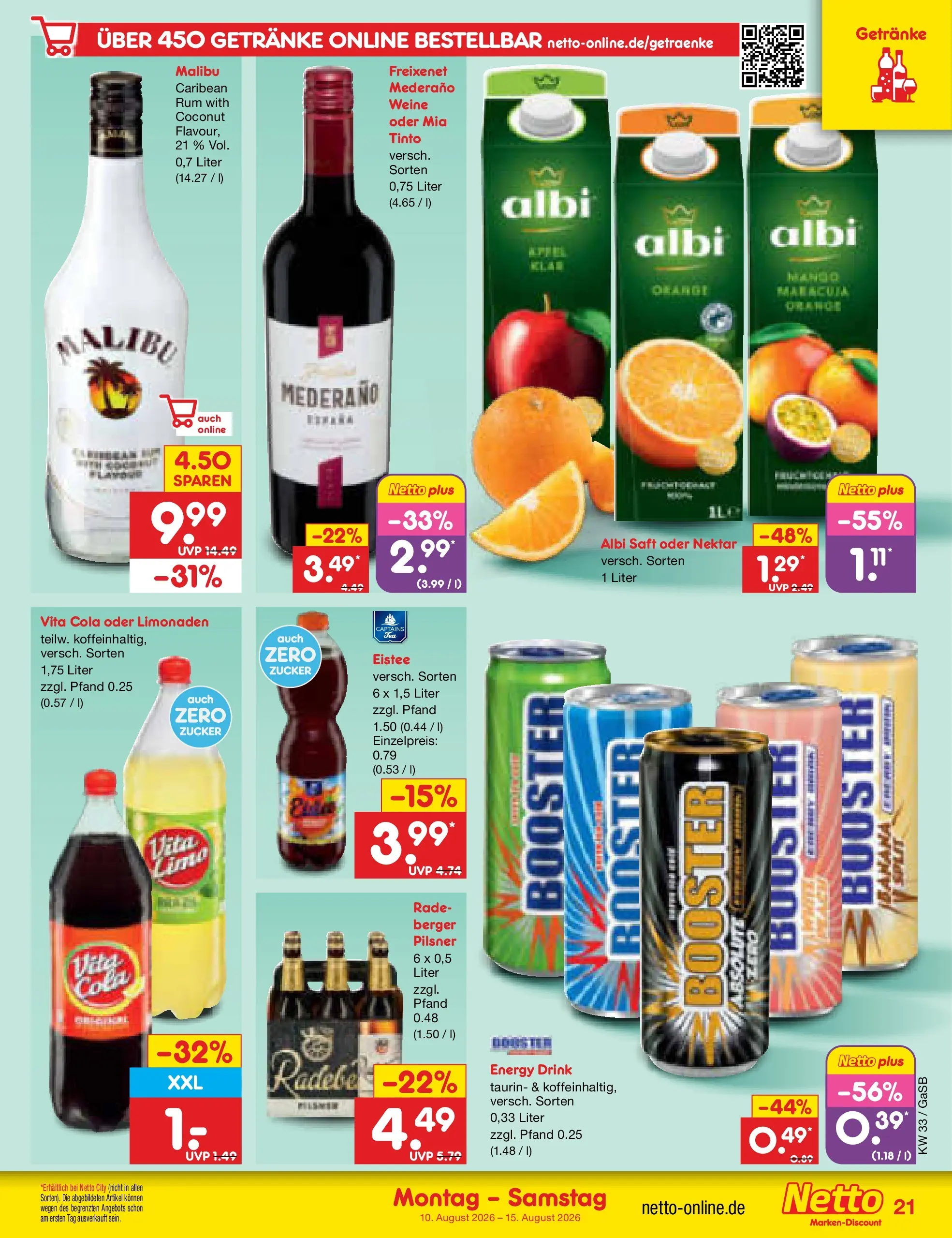 Netto Marken-Discount Prospekt Bremen-Lesum (ab 10.08.2026) ยป Angebote | Seite: 29 | Produkte: Cola, Zucker, Vita cola, Saft Netto Marken-Discount Prospekt Bremen-Lesum (ab 10.08.2026) ยป Angebote | Seite: 29 | Produkte: Cola, Zucker, Vita cola, Saft