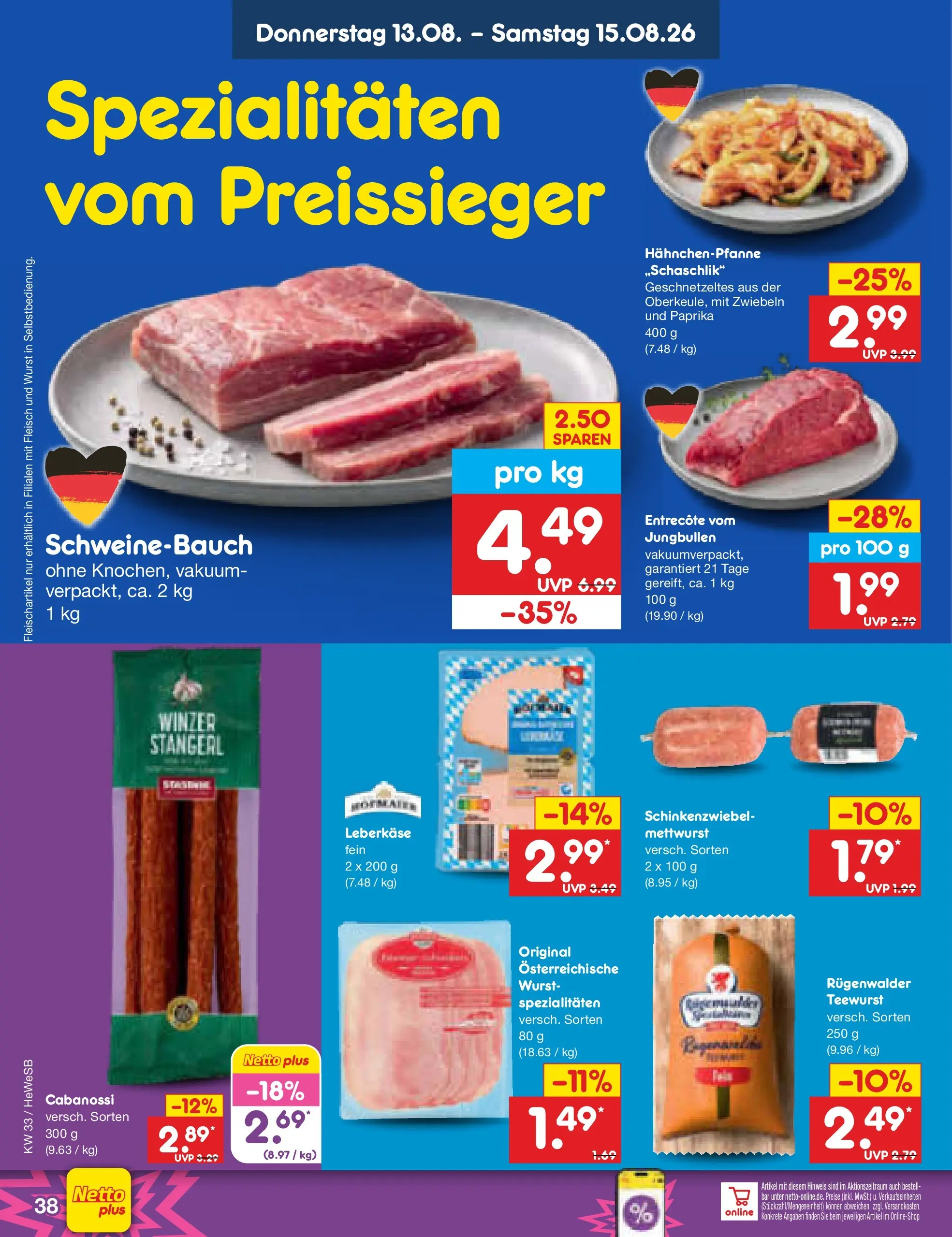 Netto Marken-Discount Prospekt Hamburg (ab 10.08.2026) ยป Angebote | Seite: 54 | Produkte: Schweinebauch, Entrecote, Zwiebeln, Fleisch Netto Marken-Discount Prospekt Hamburg (ab 10.08.2026) ยป Angebote | Seite: 54 | Produkte: Schweinebauch, Entrecote, Zwiebeln, Fleisch
