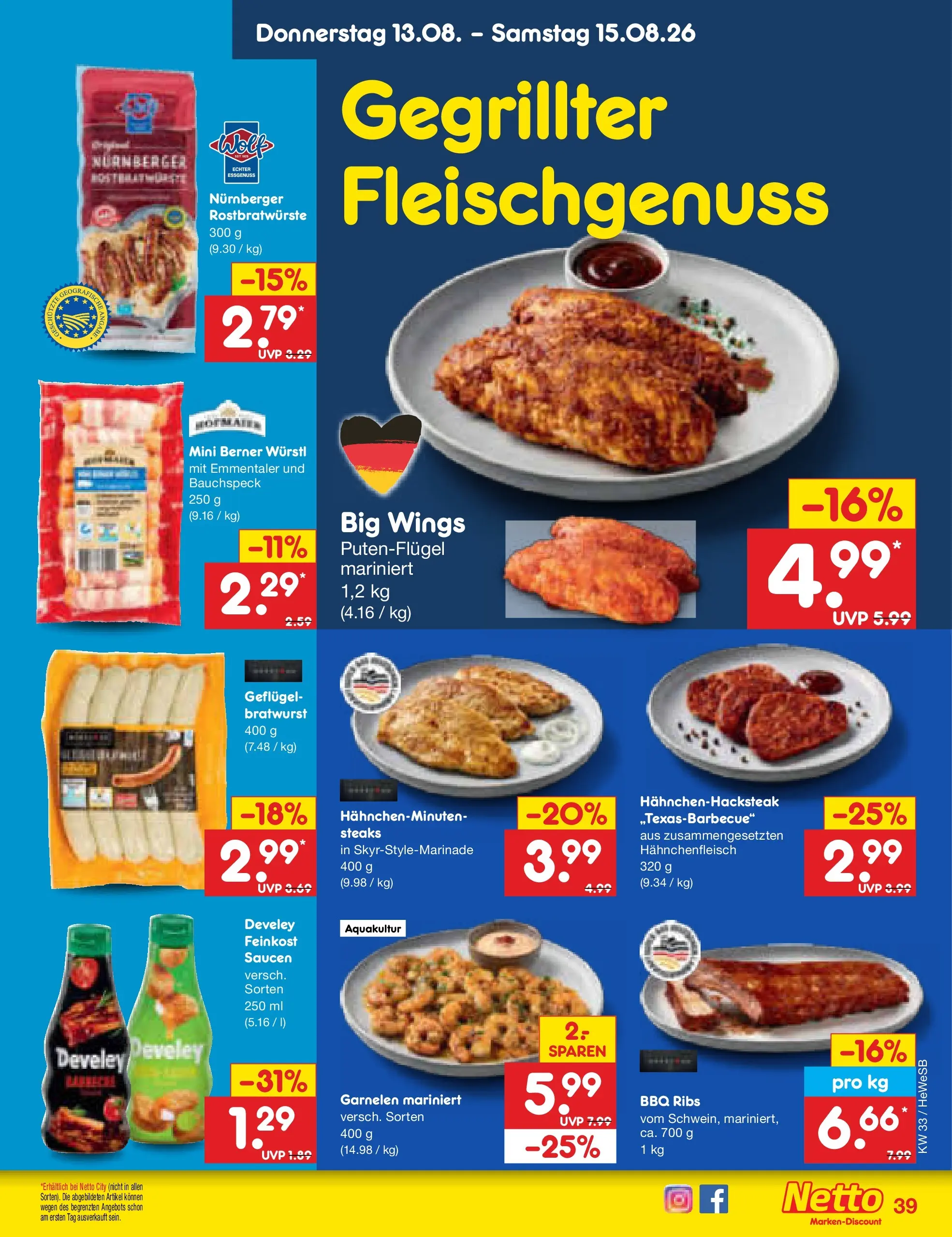 Netto Marken-Discount Prospekt Hamburg (ab 10.08.2026) ยป Angebote | Seite: 55 | Produkte: Wรผrstl, Bratwurst, Garnelen Netto Marken-Discount Prospekt Hamburg (ab 10.08.2026) ยป Angebote | Seite: 55 | Produkte: Wรผrstl, Bratwurst, Garnelen