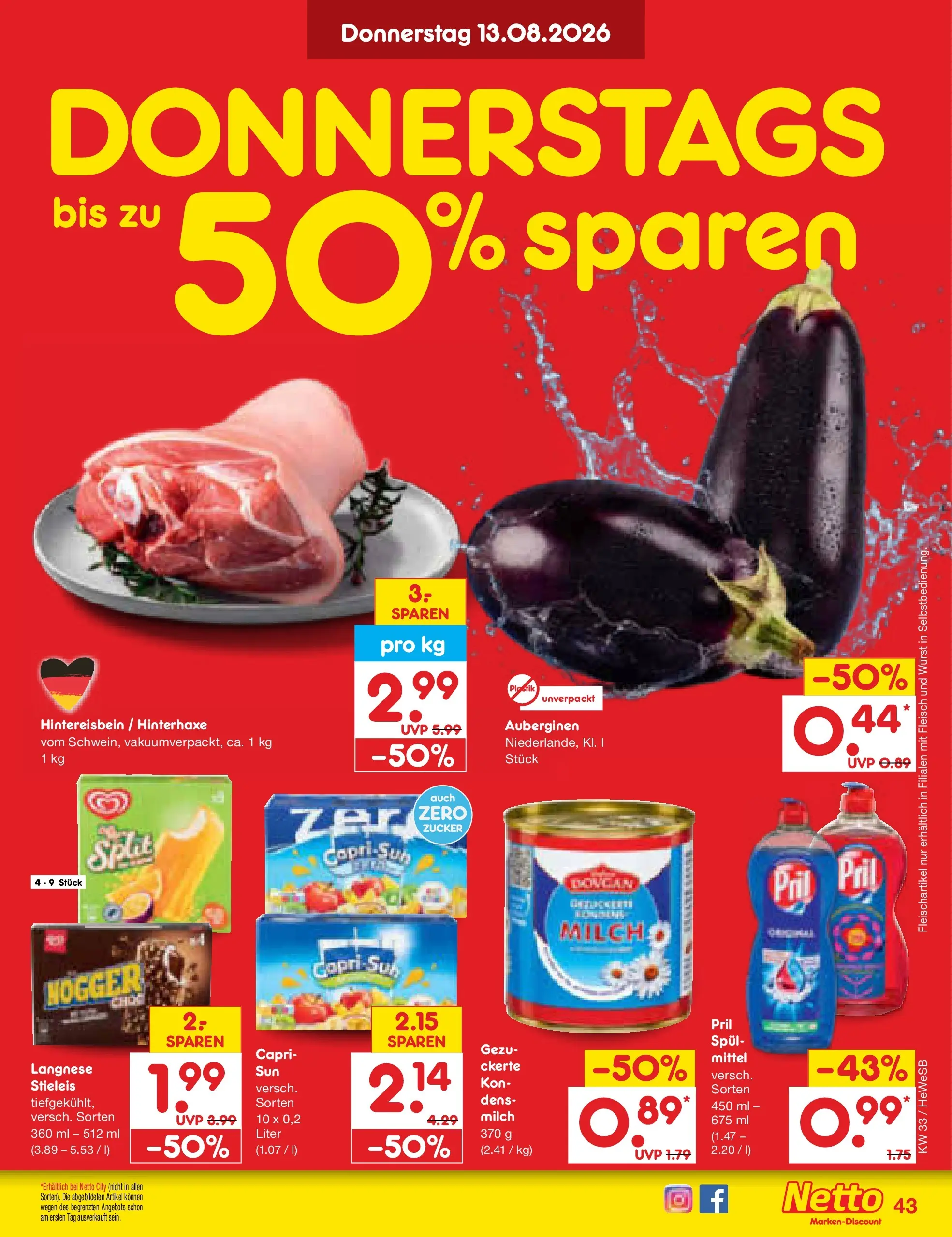Netto Marken-Discount Prospekt Hamburg (ab 10.08.2026) ยป Angebote | Seite: 59 | Produkte: Langnese, Zucker, Wurst, Pril Netto Marken-Discount Prospekt Hamburg (ab 10.08.2026) ยป Angebote | Seite: 59 | Produkte: Langnese, Zucker, Wurst, Pril
