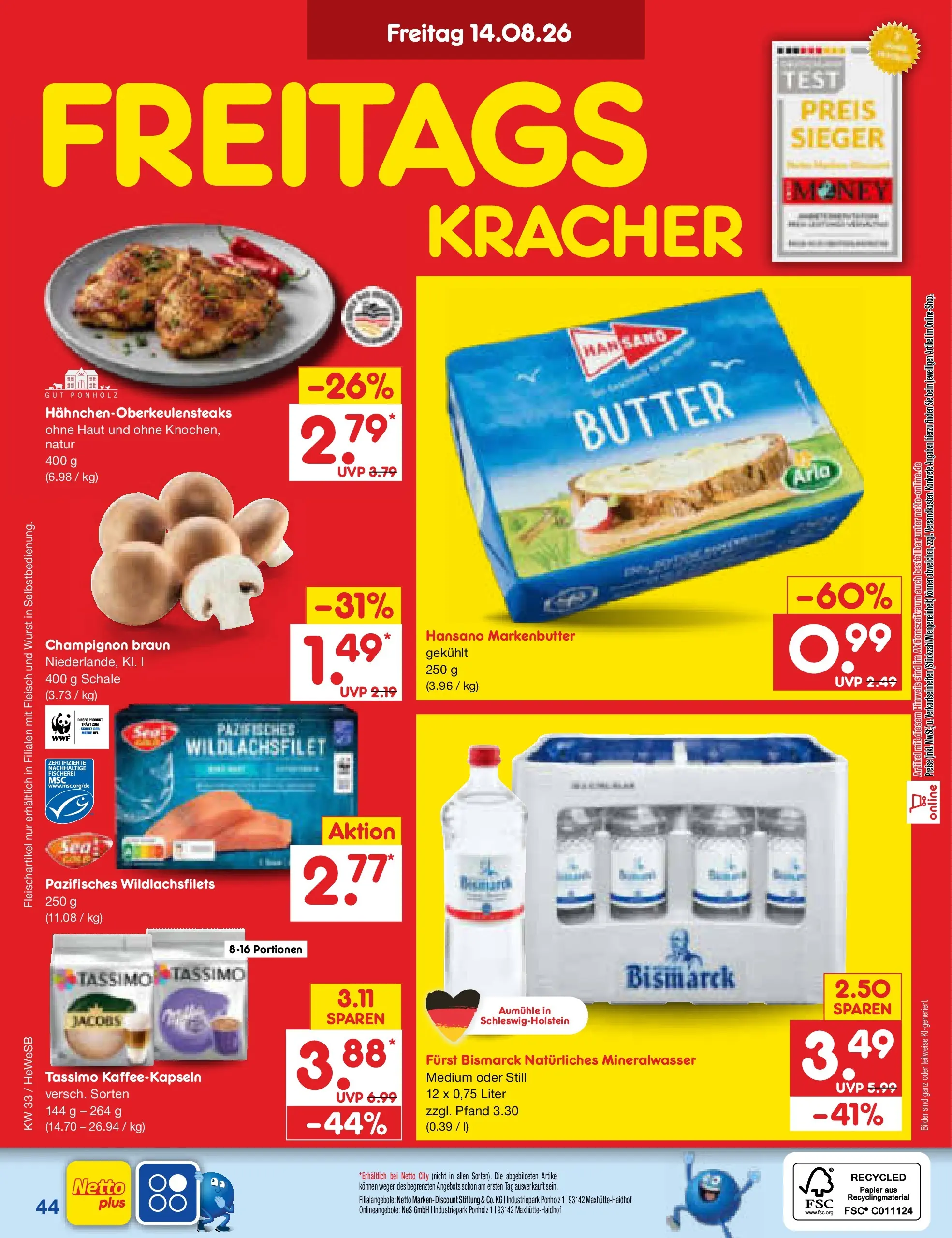 Netto Marken-Discount Prospekt Hamburg (ab 10.08.2026) ยป Angebote | Seite: 60 | Produkte: Butter, Mineralwasser, Bilder, Wurst Netto Marken-Discount Prospekt Hamburg (ab 10.08.2026) ยป Angebote | Seite: 60 | Produkte: Butter, Mineralwasser, Bilder, Wurst