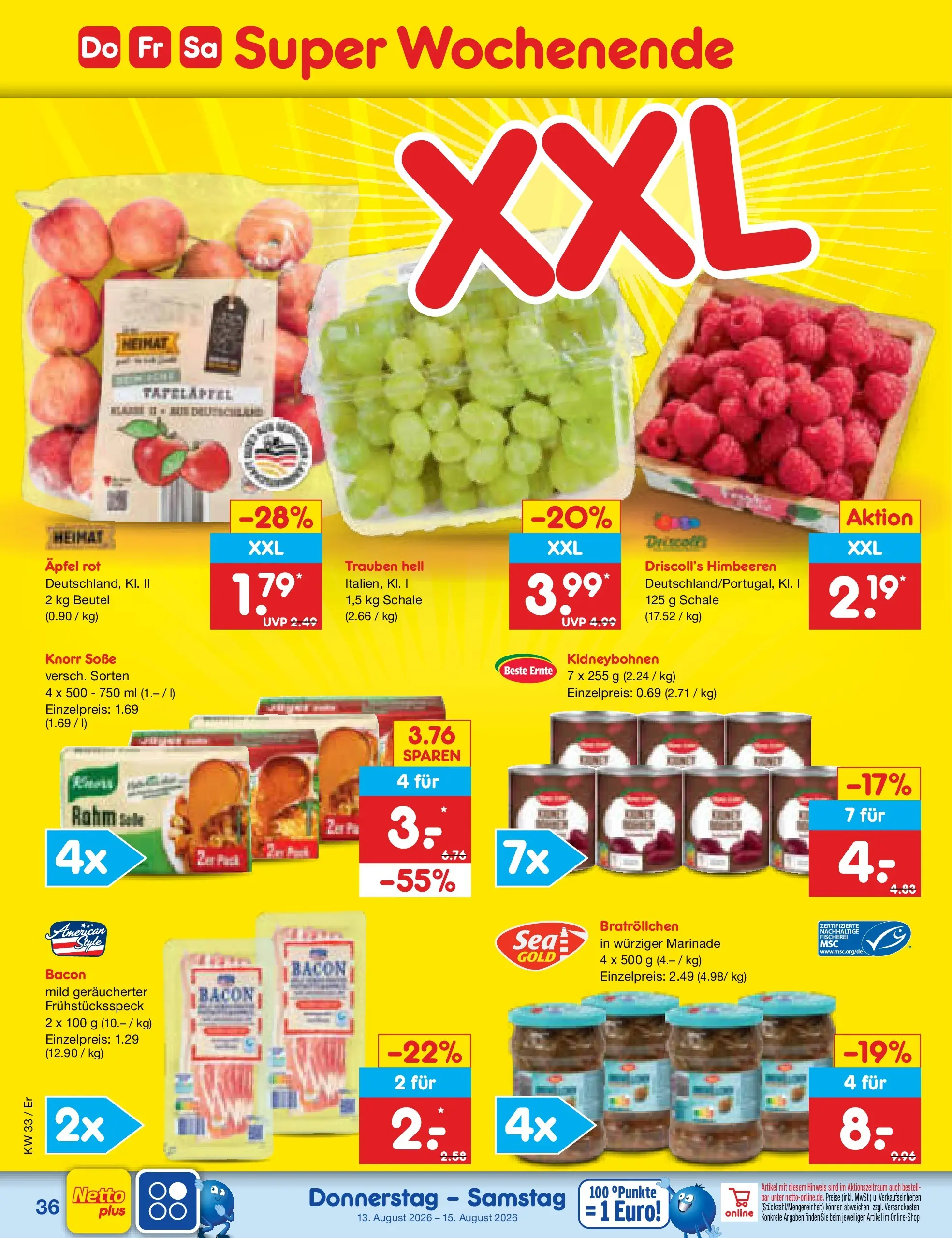Netto Marken-Discount Prospekt Weimar (ab 10.08.2026) ยป Angebote | Seite: 50 | Produkte: Trauben, รpfel, Knorr, Soรe Netto Marken-Discount Prospekt Weimar (ab 10.08.2026) ยป Angebote | Seite: 50 | Produkte: Trauben, รpfel, Knorr, Soรe