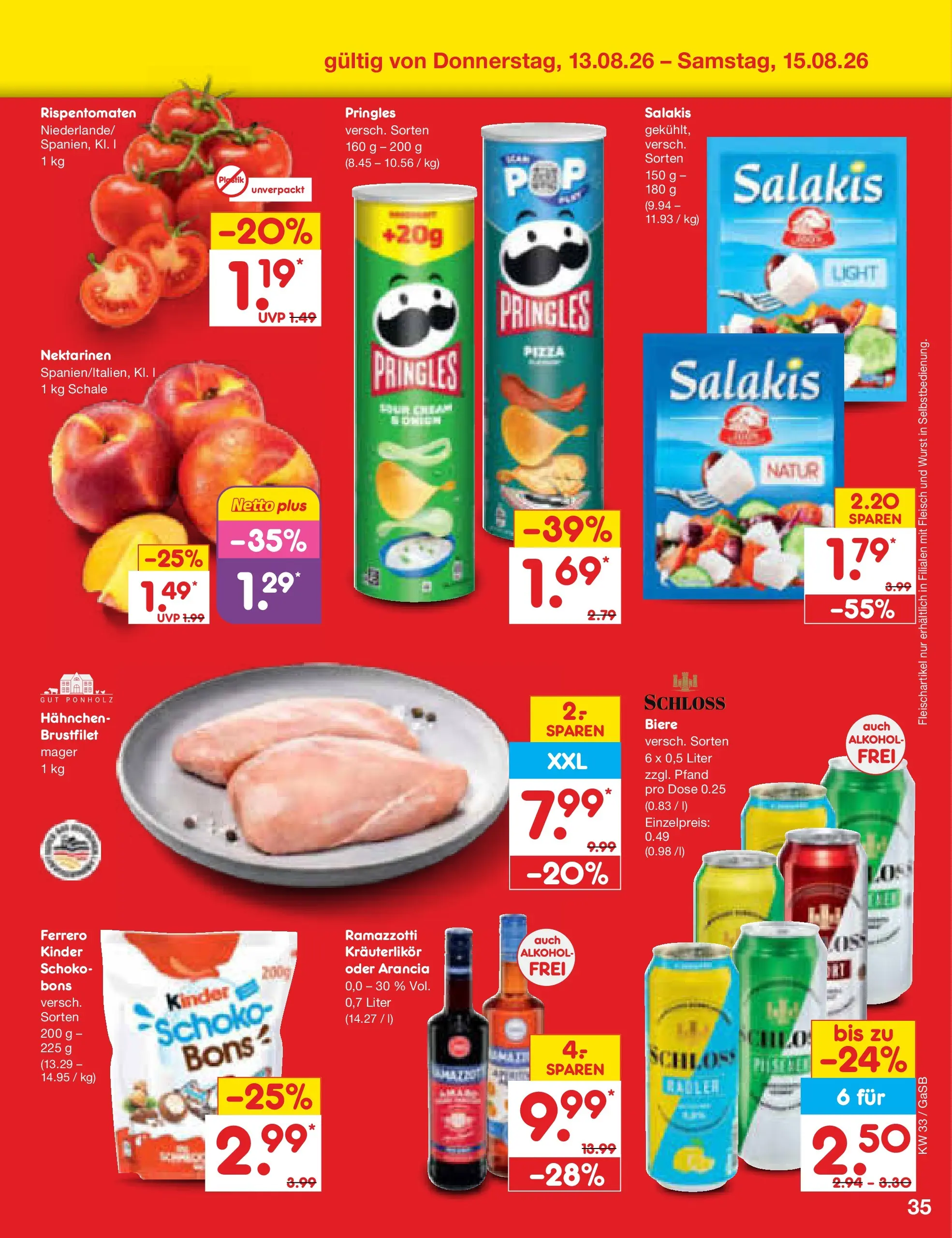 Netto Marken-Discount Prospekt Bremen-Lesum (ab 10.08.2026) ยป Angebote | Seite: 49 | Produkte: Wurst, Salakis, Pringles, Fleisch Netto Marken-Discount Prospekt Bremen-Lesum (ab 10.08.2026) ยป Angebote | Seite: 49 | Produkte: Wurst, Salakis, Pringles, Fleisch