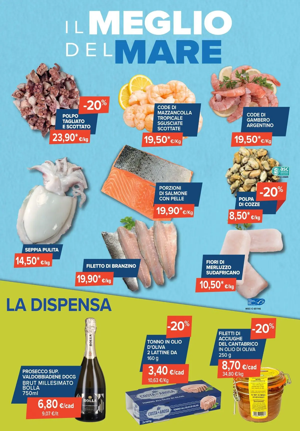 Nuovo Sapore di mare volantino Brescia dal 03/08/2026 > offerte anteprima 🛍️ | Pagina: 2 | Prodotti: Salmone, Merluzzo, Cozze, Polpo