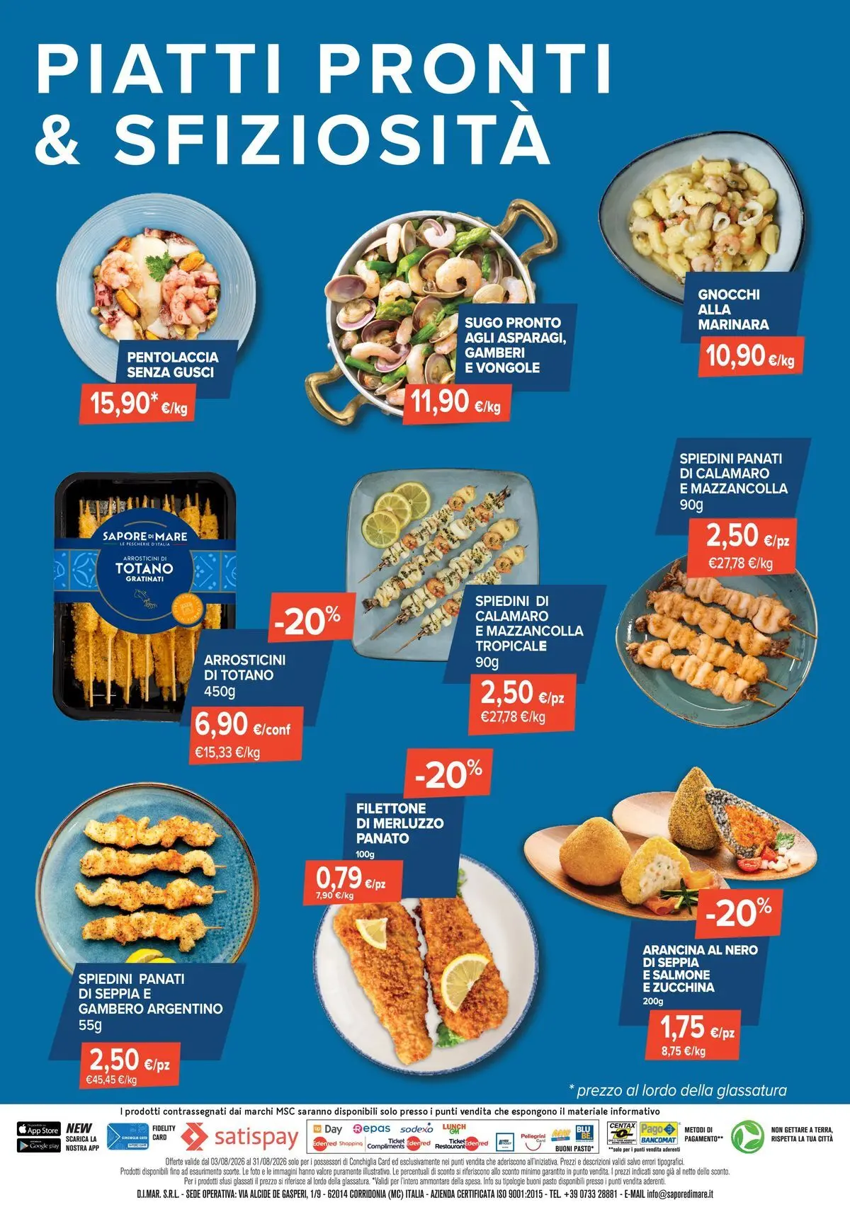 Nuovo Sapore di mare volantino Brescia dal 03/08/2026 > offerte anteprima 🛍️ | Pagina: 3 | Prodotti: Merluzzo, Gnocchi, Sugo, Totano