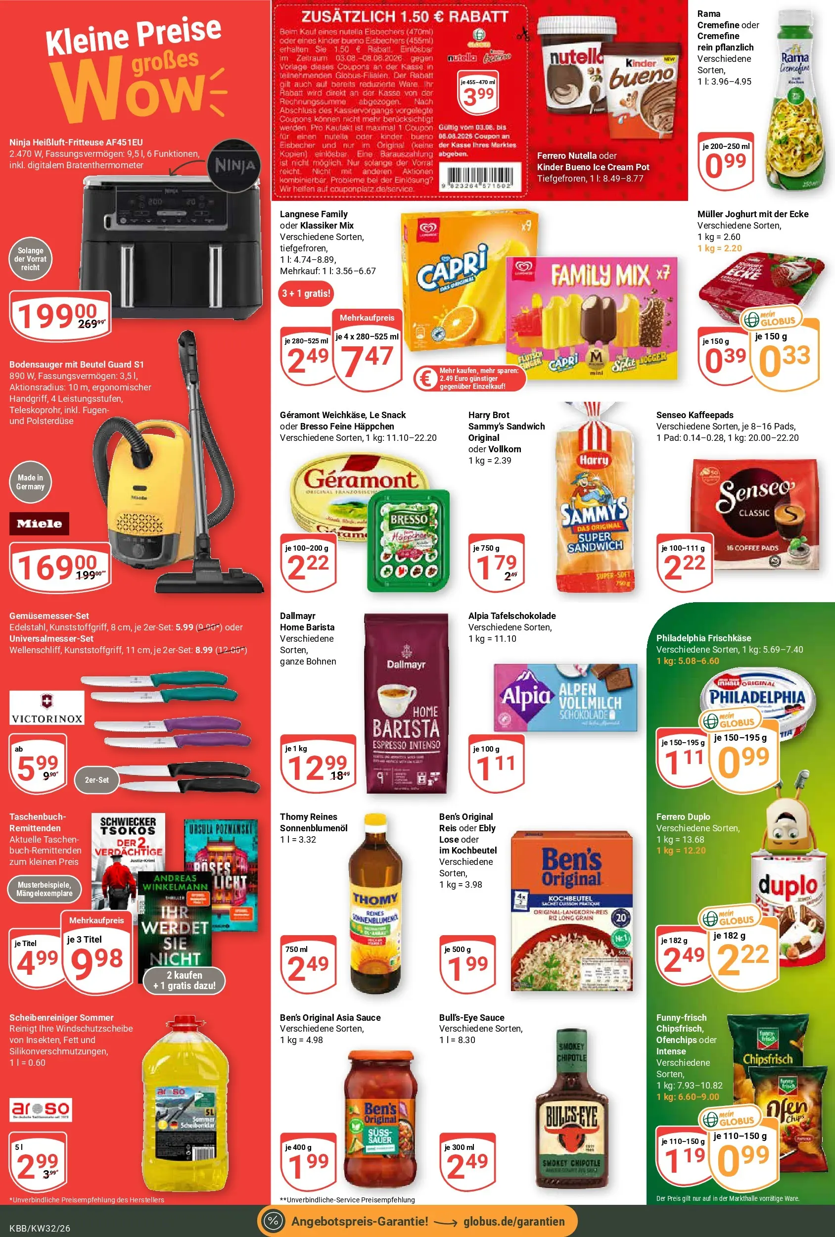 Globus Prospekt Koblenz-Bubenheim (ab 03.08.2026) » Angebote online | Seite: 7 | Produkte: Senseo, Langnese, Nutella, Dallmayr