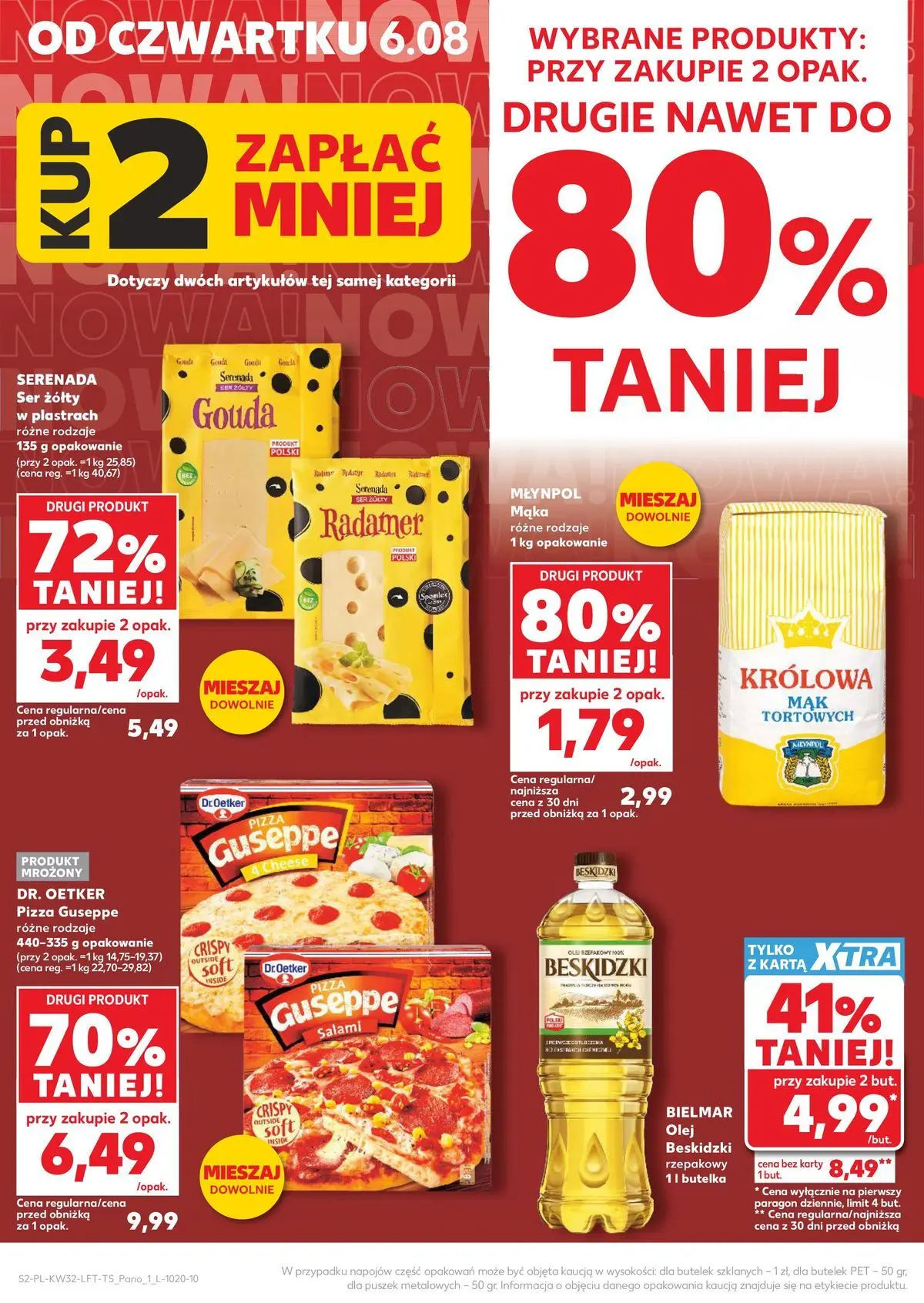 Kaufland gazetka od 06.08.2026 - od jutra PDF | Strona: 2 | Produkty: Karta, Olej, Salami, Pizza