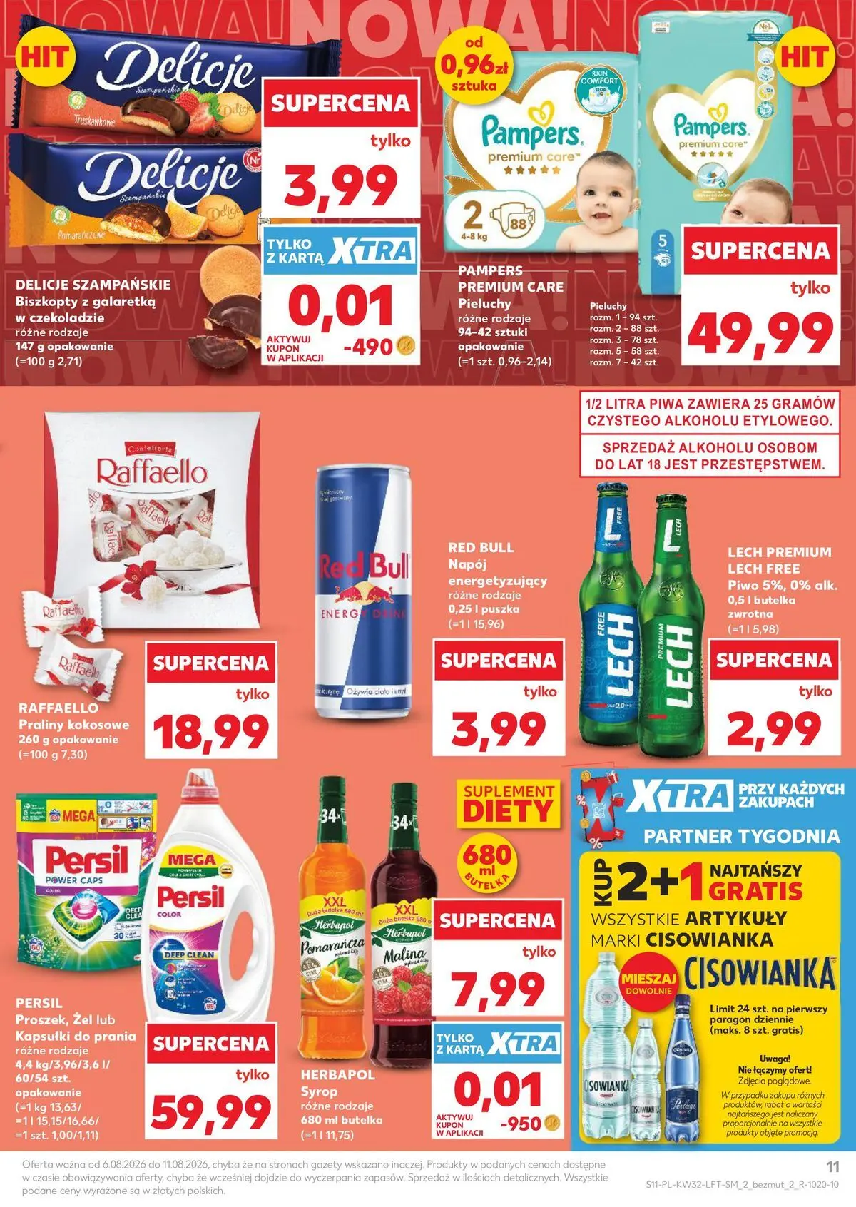 Kaufland gazetka od 06.08.2026 - od jutra PDF | Strona: 11 | Produkty: Karta, Persil, Pampers, Woda