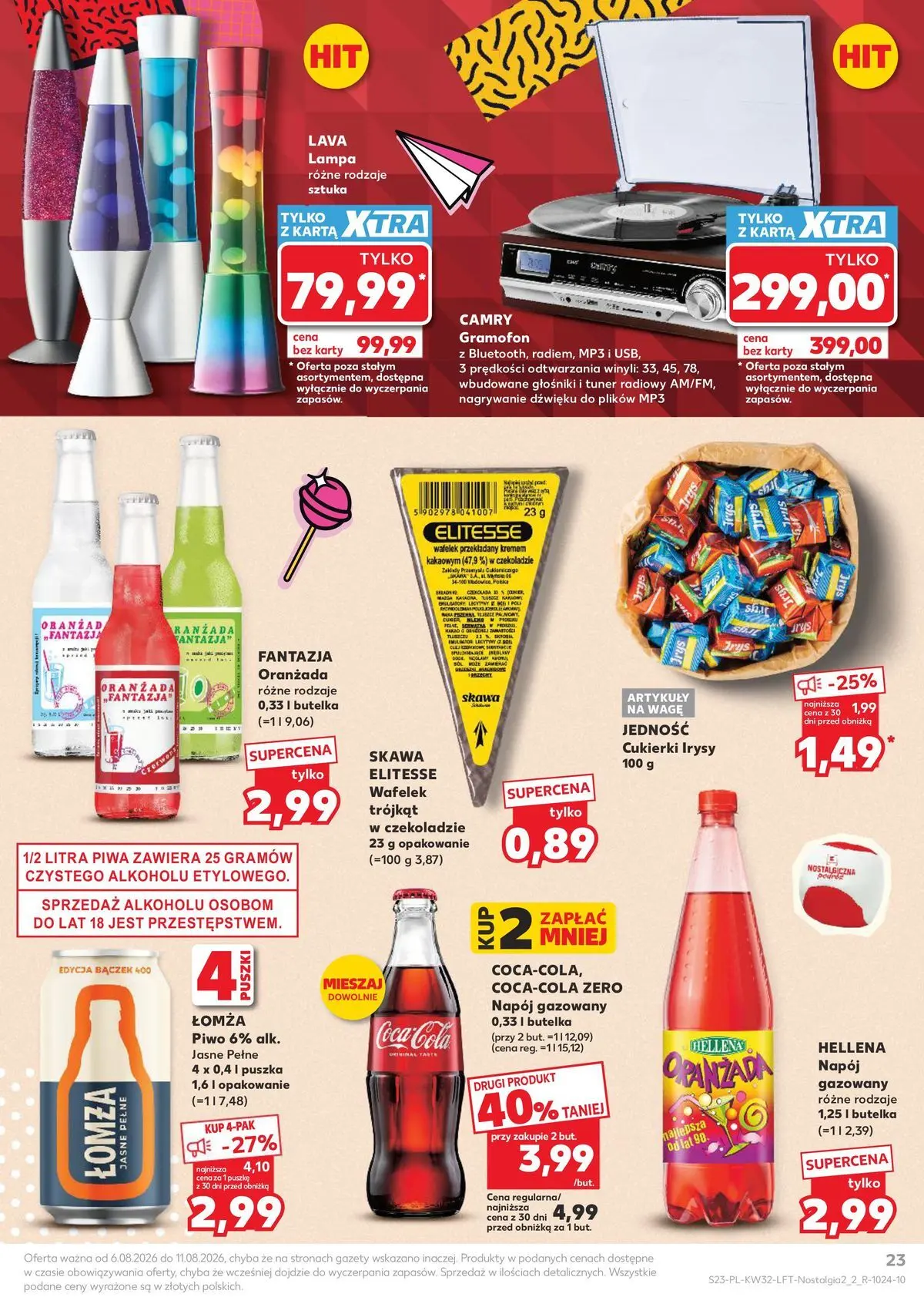 Kaufland gazetka od 06.08.2026 - od jutra PDF | Strona: 23 | Produkty: MP3, USB, Lampa, Piwo
