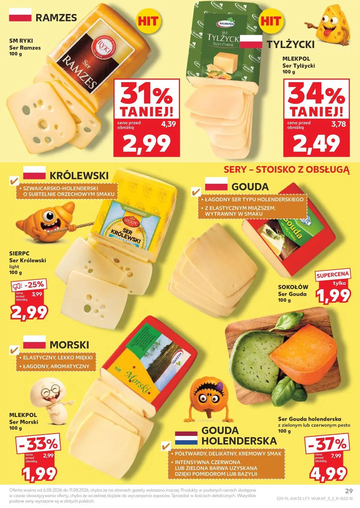 Kaufland gazetka od 06.08.2026 - od jutra PDF | Strona: 29 | Produkty: Pesto, Sery, Ser, Ser gouda