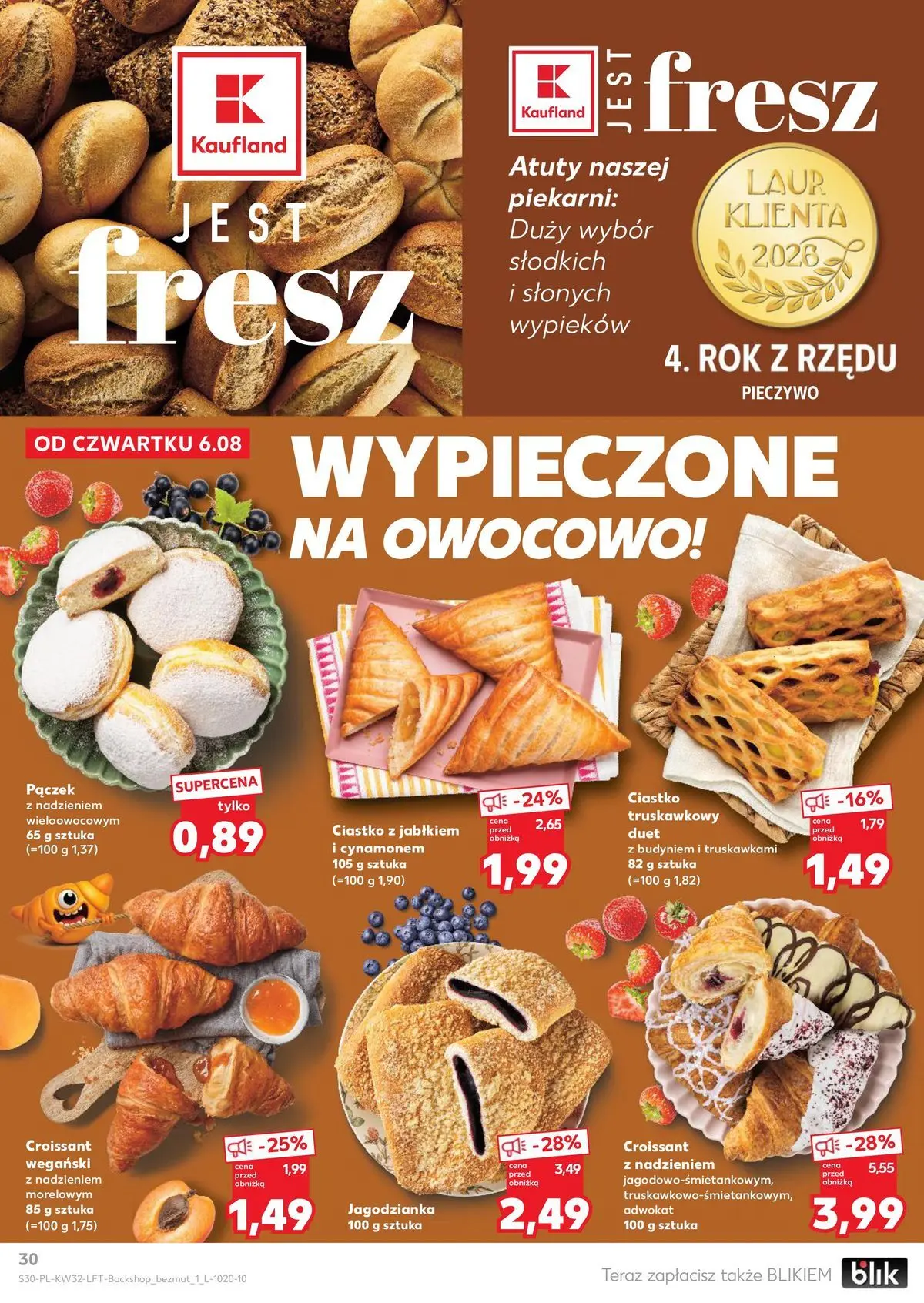 Kaufland gazetka od 06.08.2026 - od jutra PDF | Strona: 30 | Produkty: Pieczywo
