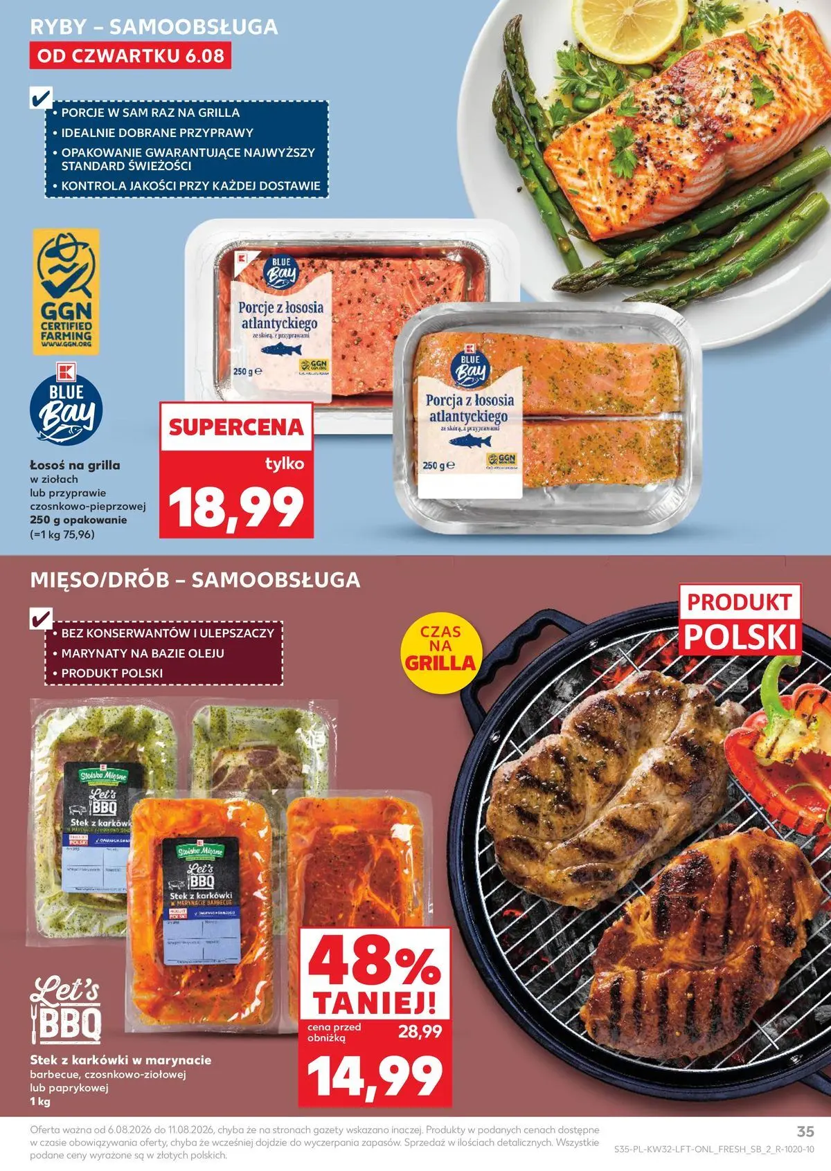 Kaufland gazetka od 06.08.2026 - od jutra PDF | Strona: 35 | Produkty: Łosoś, Ryby, Przyprawy