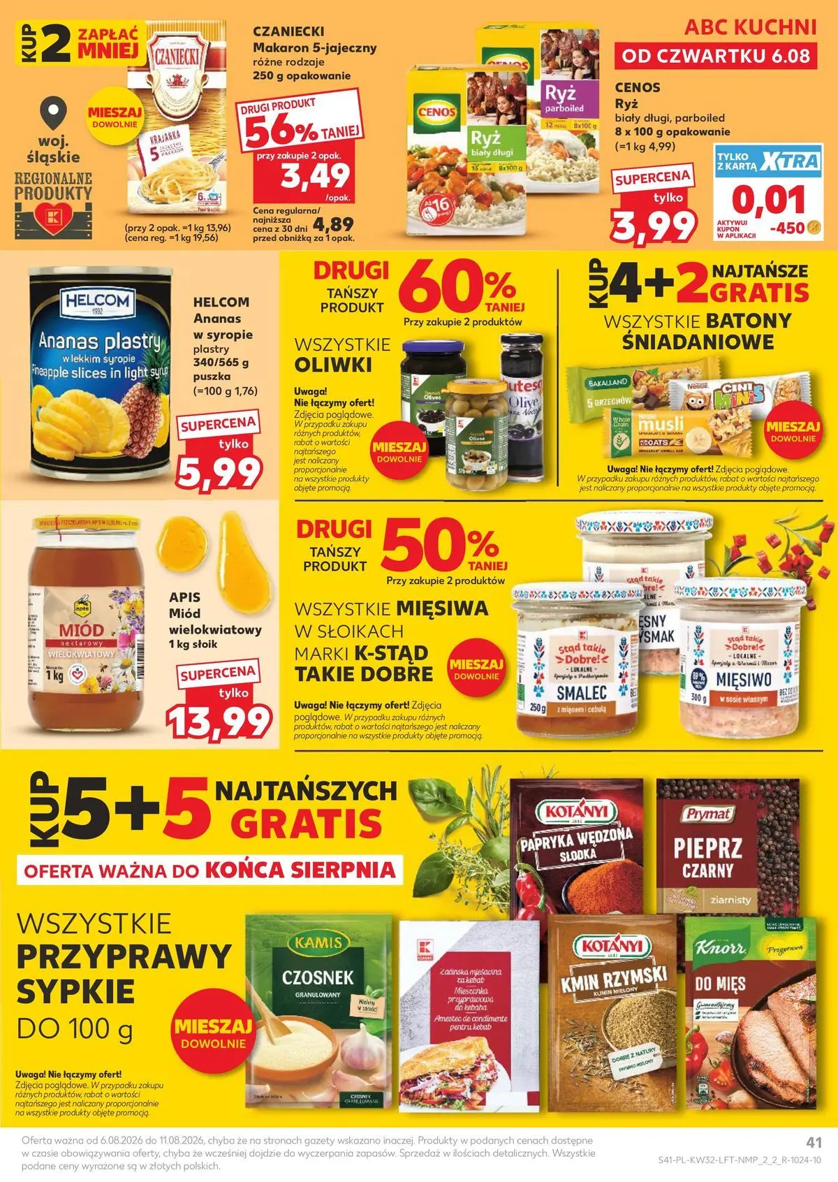 Kaufland gazetka od 06.08.2026 - od jutra PDF | Strona: 41 | Produkty: Karta, Miód, Kmin rzymski, Przyprawy