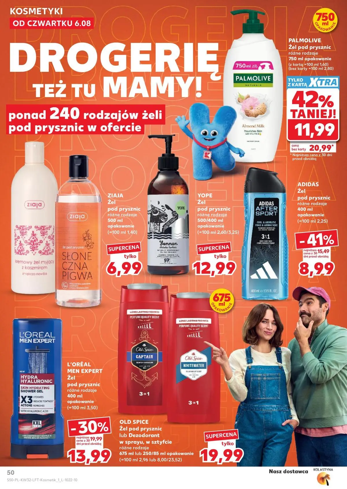 Kaufland gazetka od 06.08.2026 - od jutra PDF | Strona: 50 | Produkty: Prysznic, Żel pod prysznic, Dezodorant, Old spice