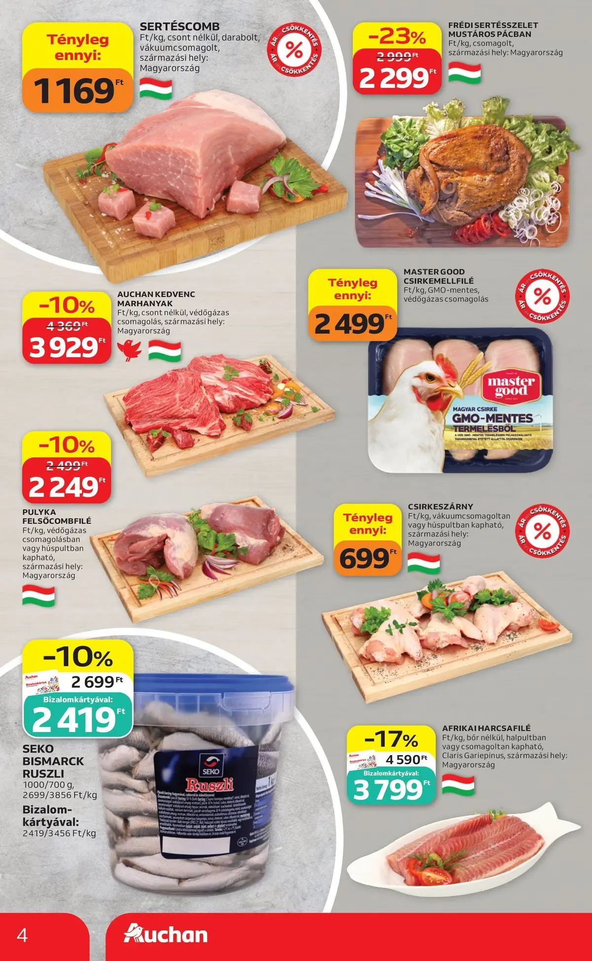 Auchan akciós újság Szolnok - 2026.08.06. -tól/töl > akció, lapozható szórólap 🛍️ | Oldal: 4