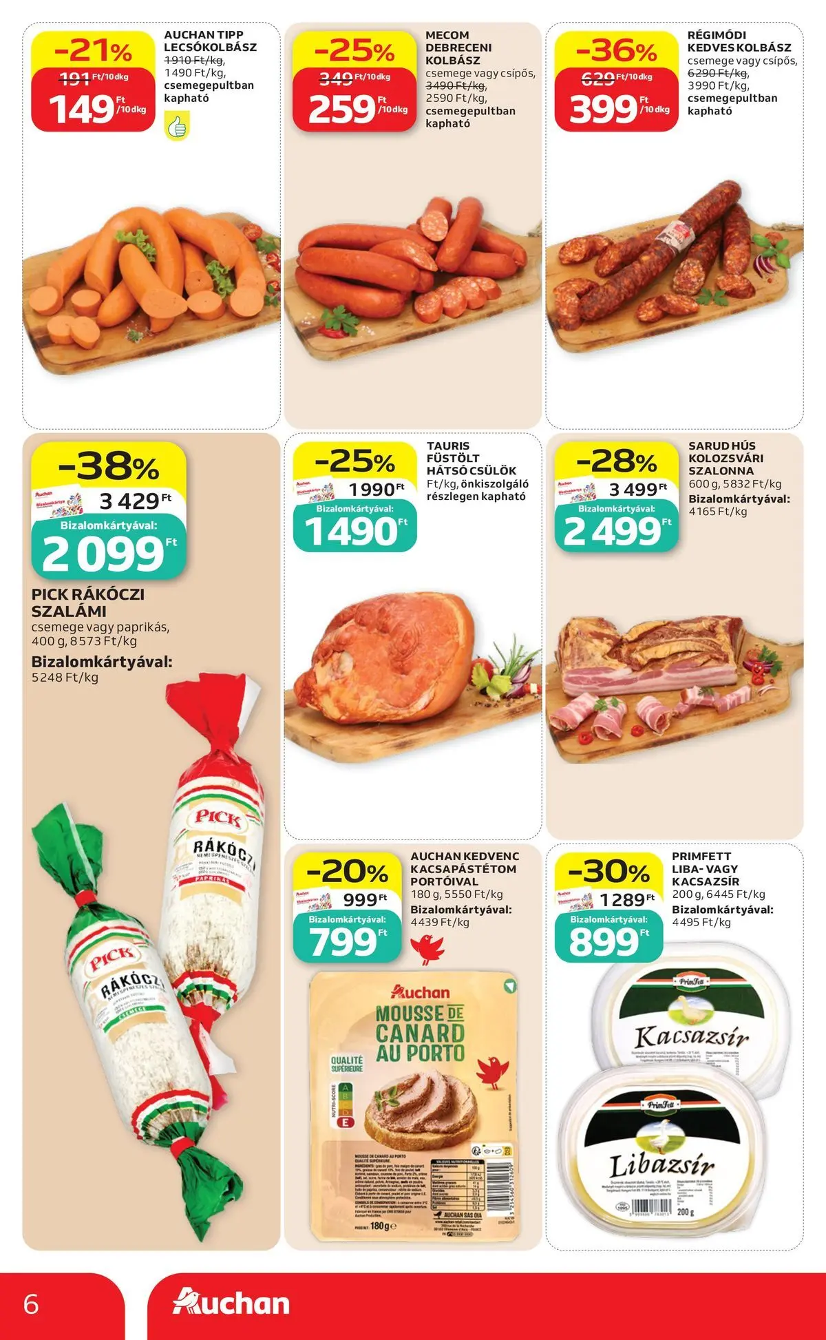 Auchan akciós újság Szolnok - 2026.08.06. -tól/töl > akció, lapozható szórólap 🛍️ | Oldal: 6