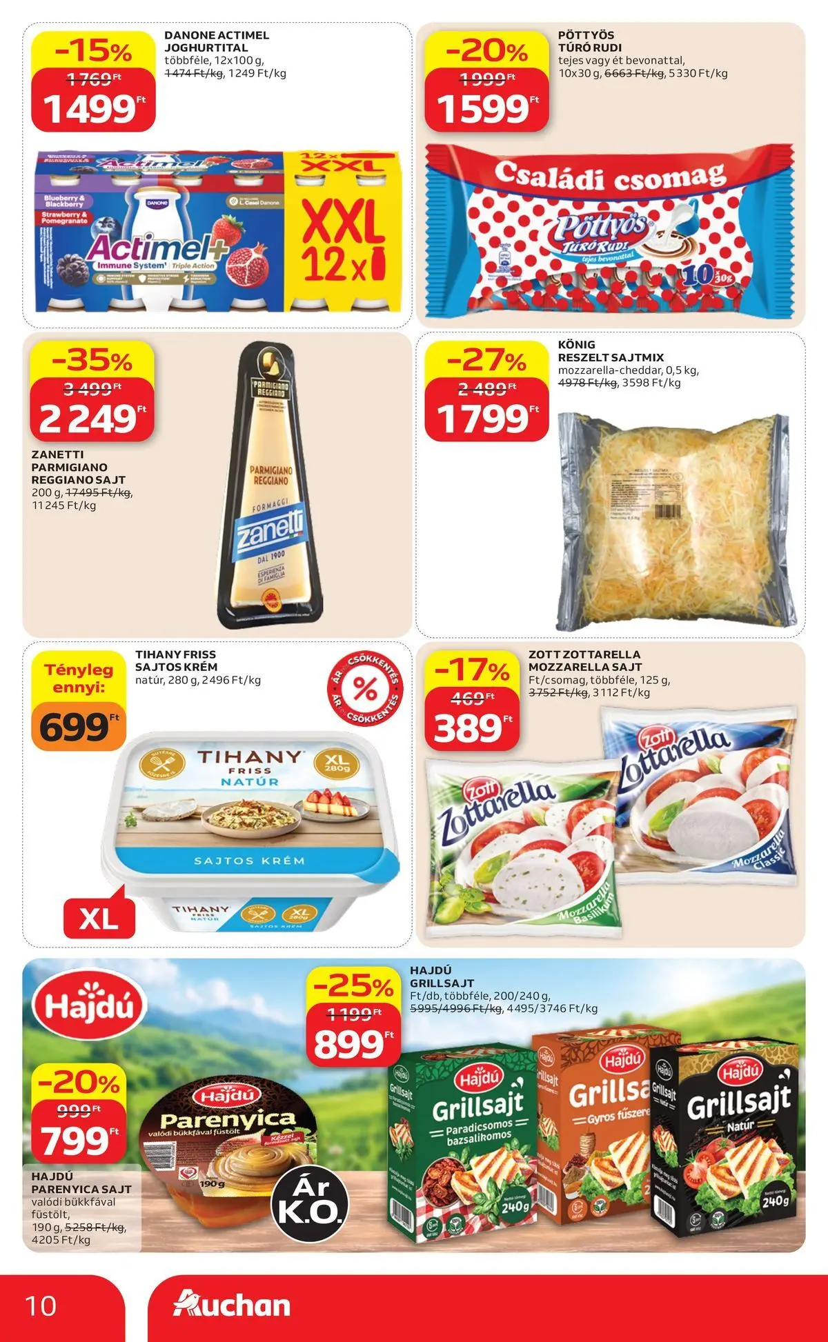 Auchan akciós újság Szolnok - 2026.08.06. -tól/töl > akció, lapozható szórólap 🛍️ | Oldal: 10