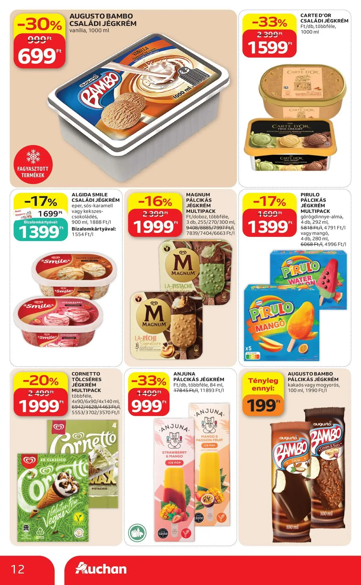 Auchan akciós újság Szolnok - 2026.08.06. -tól/töl > akció, lapozható szórólap 🛍️ | Oldal: 12