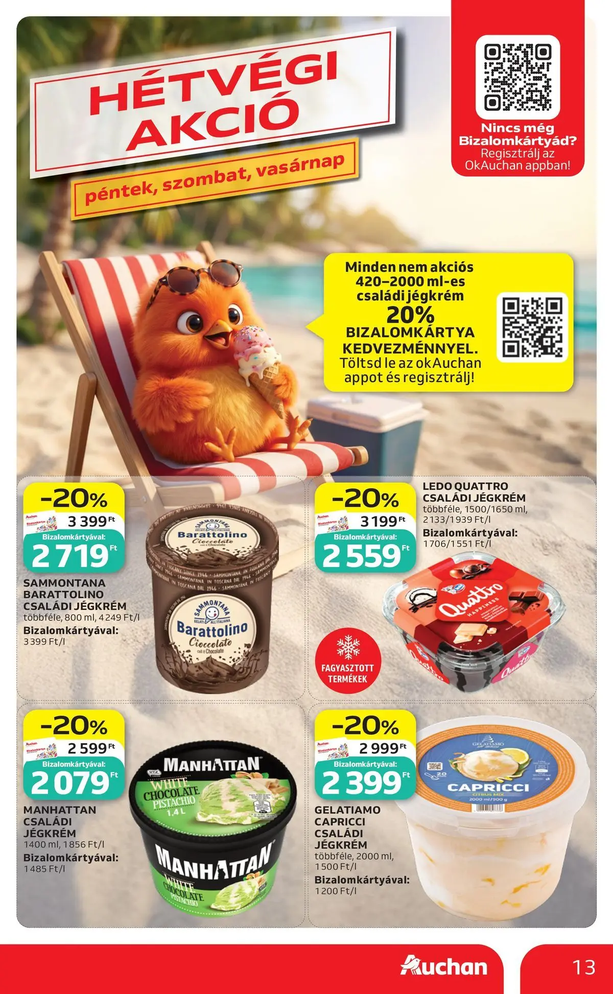 Auchan akciós újság Szolnok - 2026.08.06. -tól/töl > akció, lapozható szórólap 🛍️ | Oldal: 13