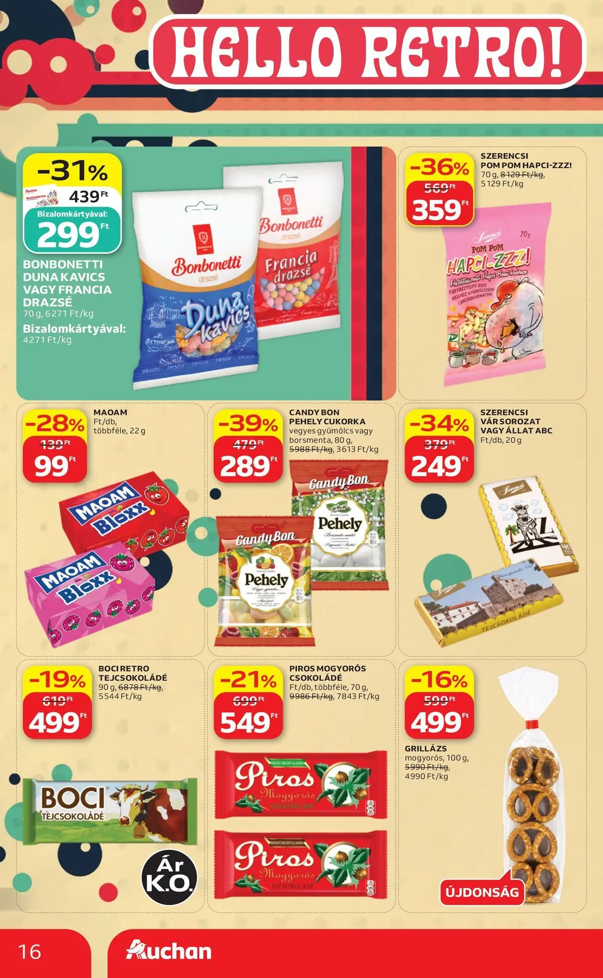 Auchan akciós újság Szolnok - 2026.08.06. -tól/töl > akció, lapozható szórólap 🛍️ | Oldal: 16