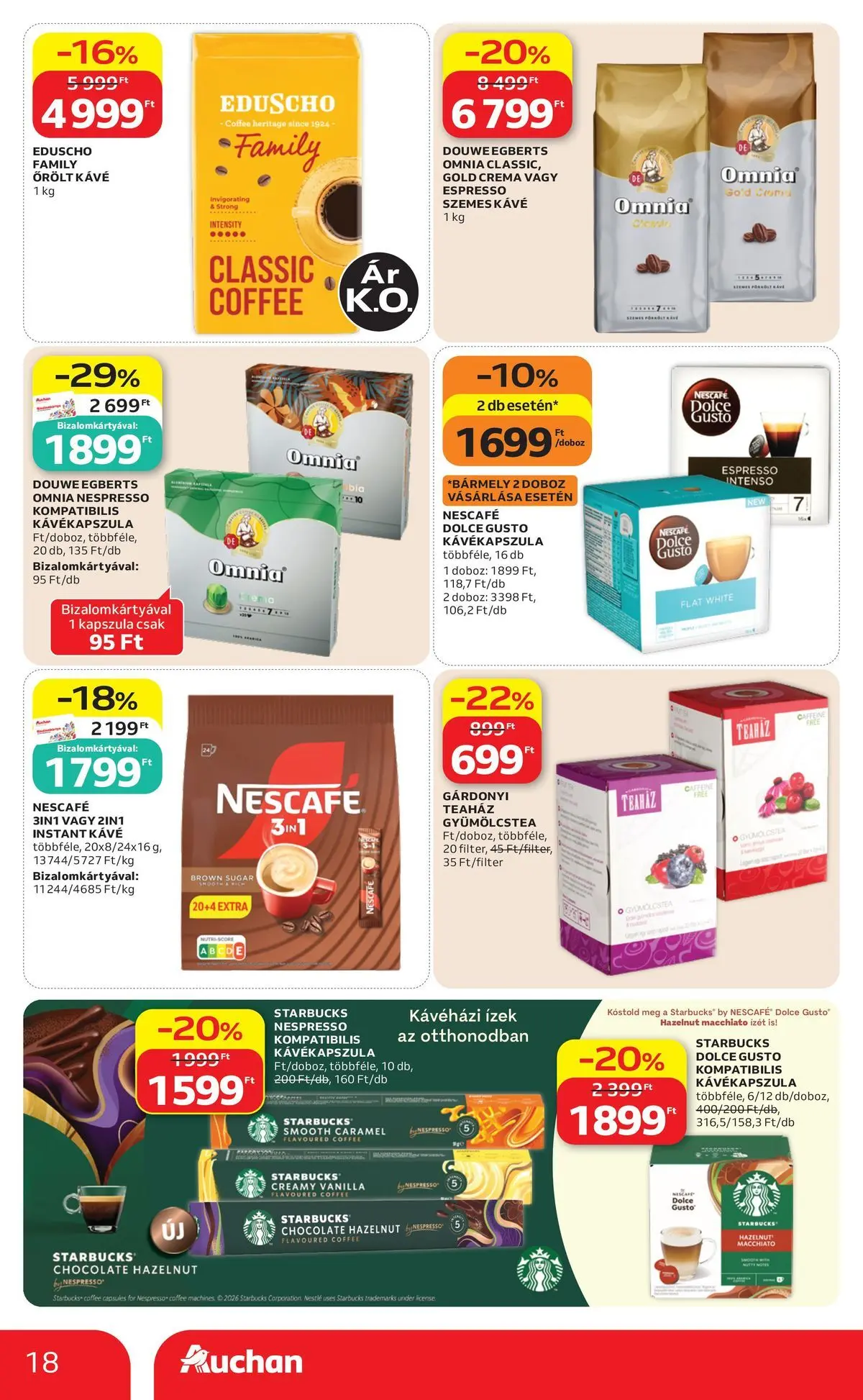 Auchan akciós újság Szolnok - 2026.08.06. -tól/töl > akció, lapozható szórólap 🛍️ | Oldal: 18