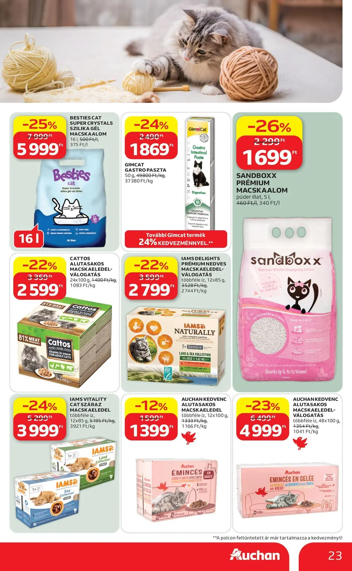 Auchan akciós újság Szolnok - 2026.08.06. -tól/töl > akció, lapozható szórólap 🛍️ | Oldal: 23