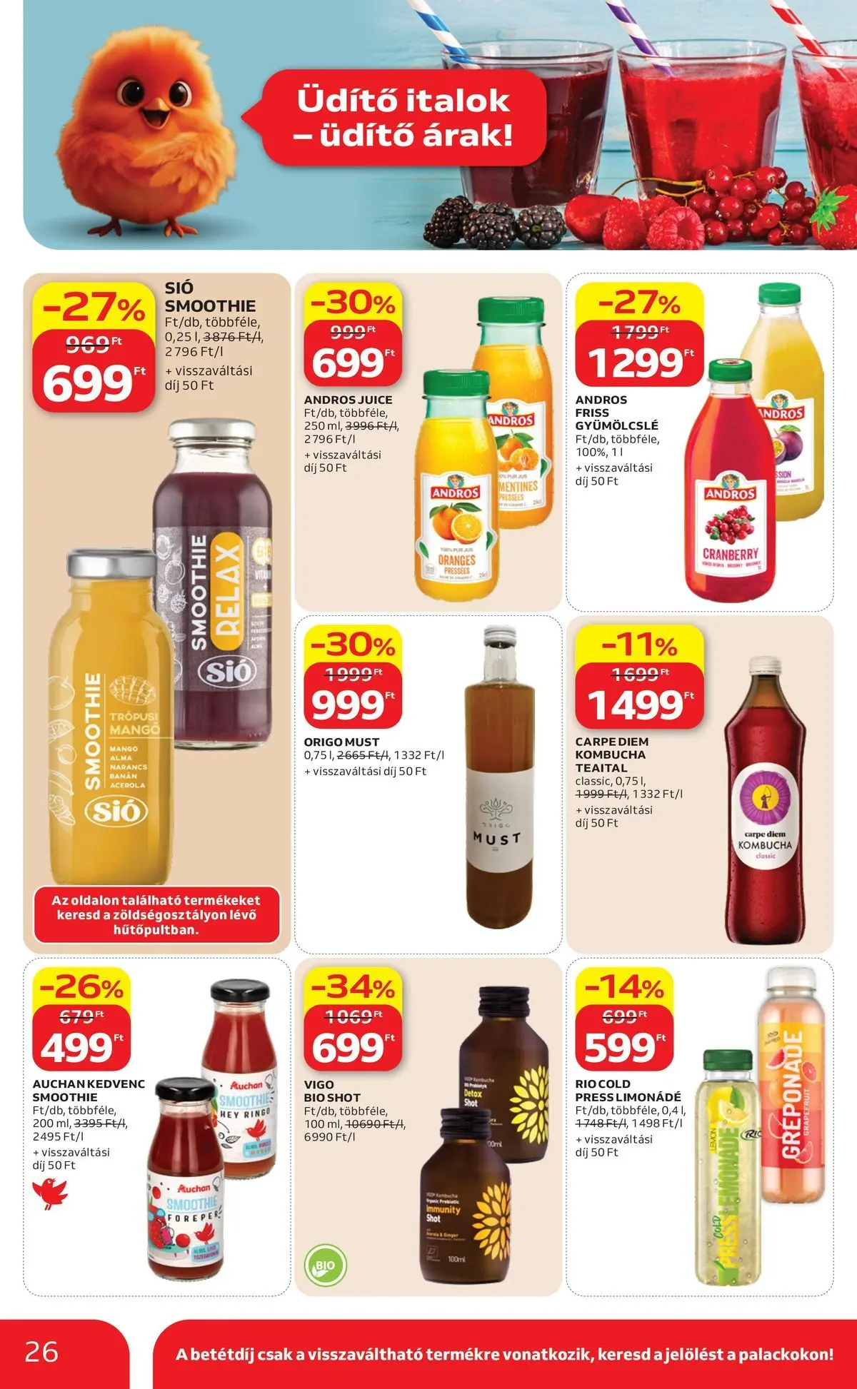 Auchan akciós újság Szolnok - 2026.08.06. -tól/töl > akció, lapozható szórólap 🛍️ | Oldal: 26