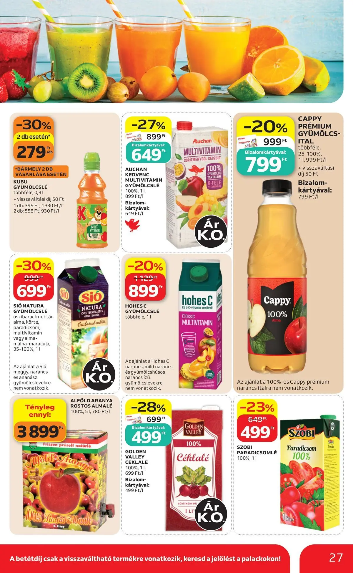 Auchan akciós újság Szolnok - 2026.08.06. -tól/töl > akció, lapozható szórólap 🛍️ | Oldal: 27