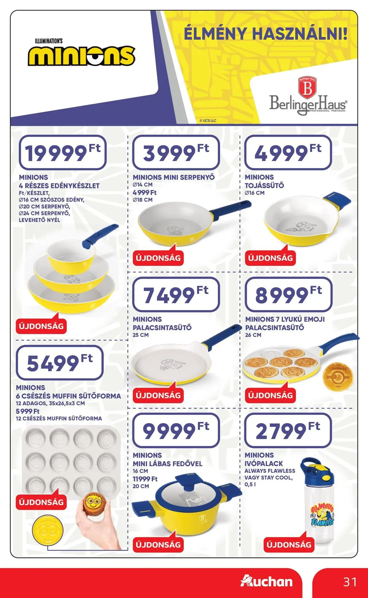 Auchan akciós újság Szolnok - 2026.08.06. -tól/töl > akció, lapozható szórólap 🛍️ | Oldal: 31