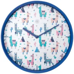 Wanduhr Alpaca Multicolor/Blau