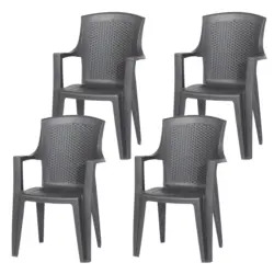 Stapelsesses-Set 4er-Set Anthrazit