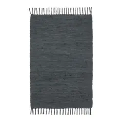 Fleckerlteppich Julia 1 in Dunkelgrau ca. 60x90cm