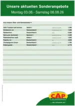 CAP-Markt Unsere besten Angebote f&uuml;r Sie - bis 08.08.2026