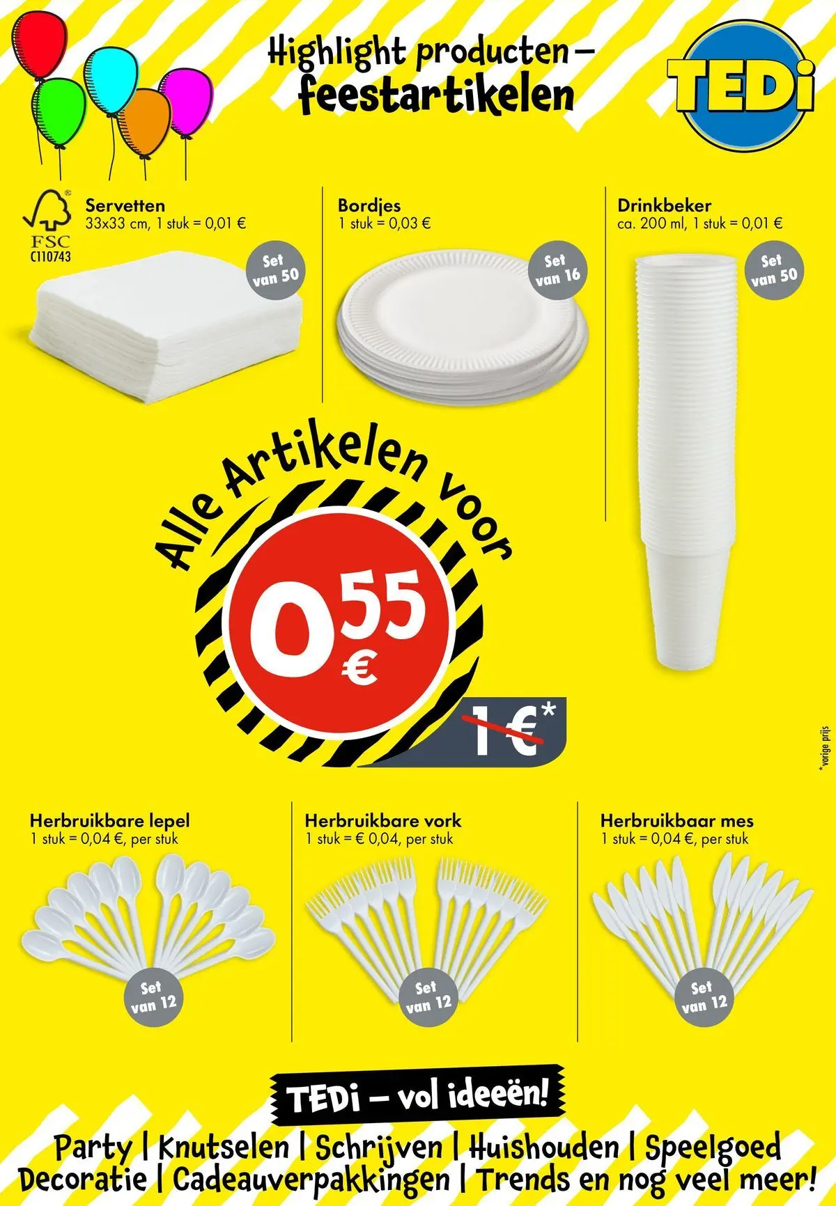 TEDi - TEDi folder tot 10.08.2026 vanaf 04/08/2026 | Pagina: 13 | Producten: Feestartikelen, Mes