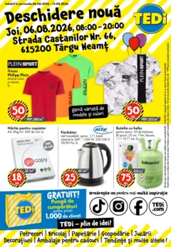 Ofertele TEDi valabile de la 06.08.2026