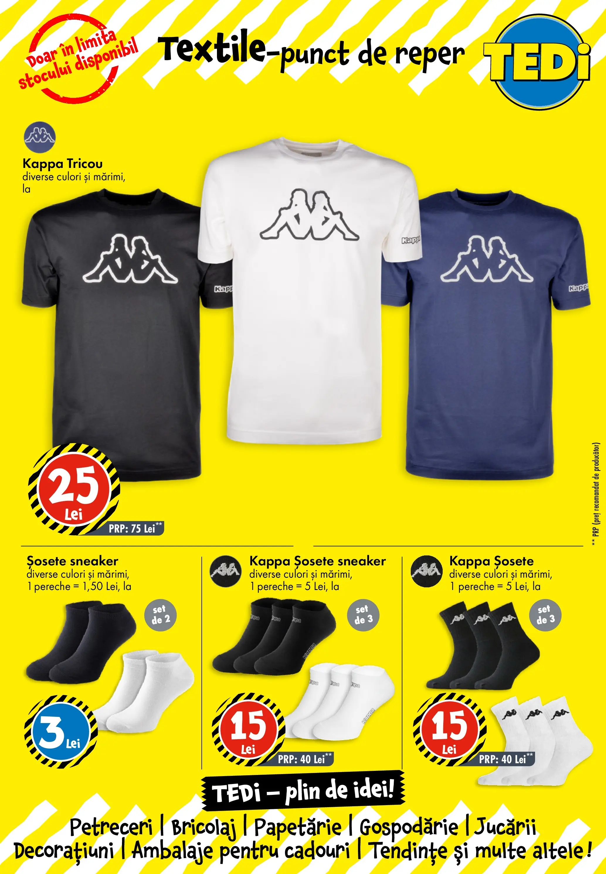 TEDi - Catalog TEDi până în data de 11.08.2026 - Oferta 05.08.2026 - 11.08.2026 | Pagină: 6 | Produse: Tricou, Șosete