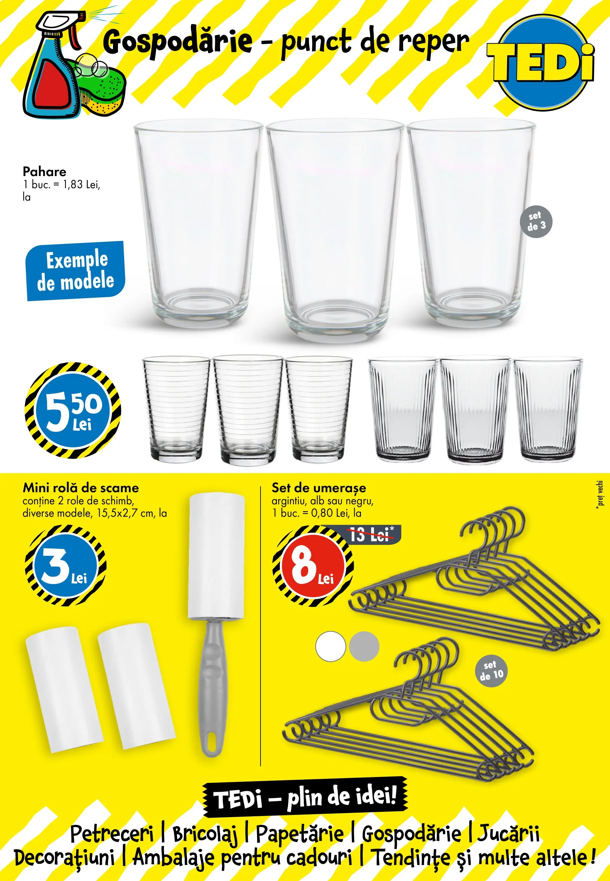 TEDi - Catalog TEDi până în data de 11.08.2026 - Oferta 05.08.2026 - 11.08.2026 | Pagină: 8 | Produse: Pahare, Role