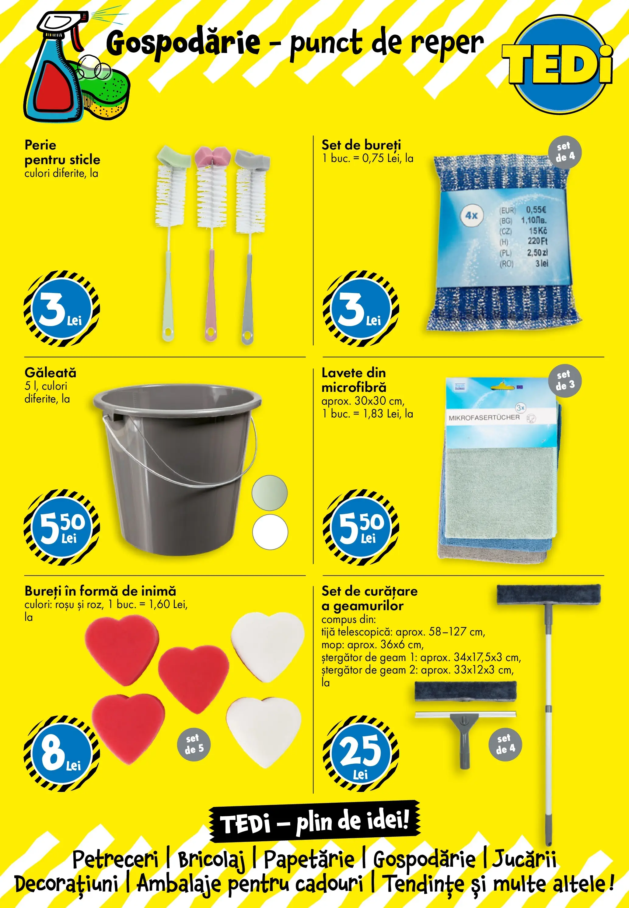 TEDi - Catalog TEDi până în data de 11.08.2026 - Oferta 05.08.2026 - 11.08.2026 | Pagină: 10 | Produse: Mop, Perie, Lavete