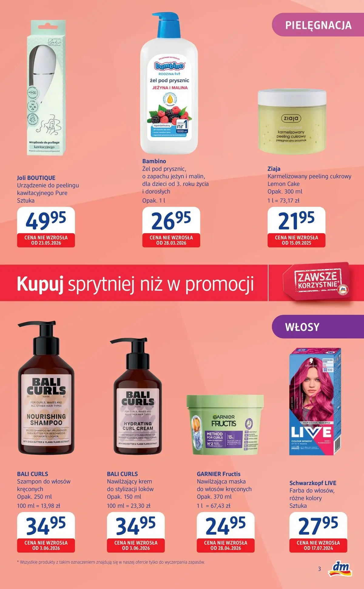 Oferty - Kupuj sprytnie w Drogeria dm do 12.08! od (04.08.2026 - 12.08.2026) | Strona: 3 | Produkty: Perfumy, Gąbka, Szampon, Vileda
