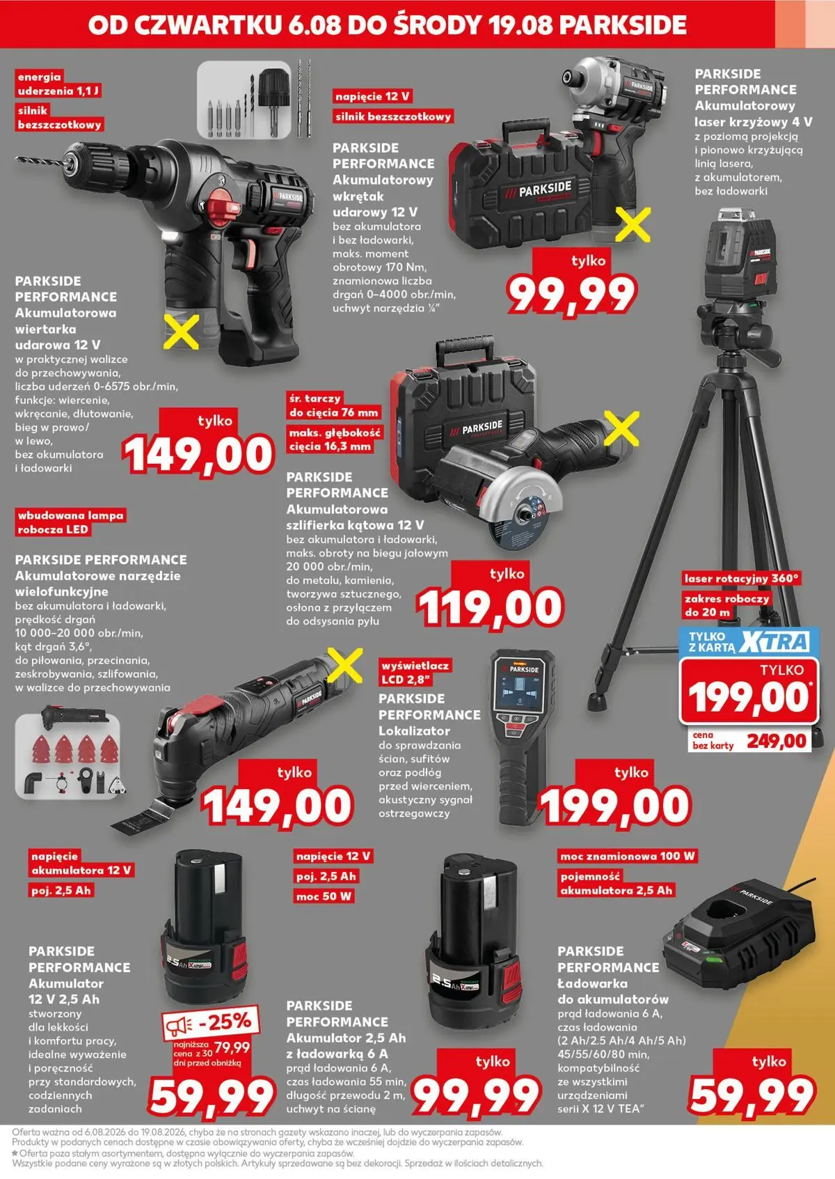 Kaufland gazetka - Złap Okazje od 06.08.2026 - od jutra PDF | Strona: 7 | Produkty: Karta, Lampa, Laser krzyżowy, Szlifierka