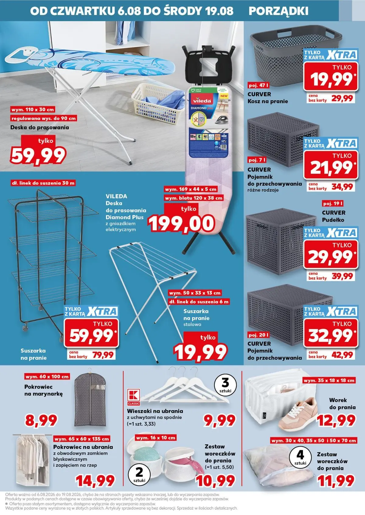 Kaufland gazetka - Złap Okazje od 06.08.2026 - od jutra PDF | Strona: 11 | Produkty: Karta, Spodnie, Suszarka, Kosz na pranie