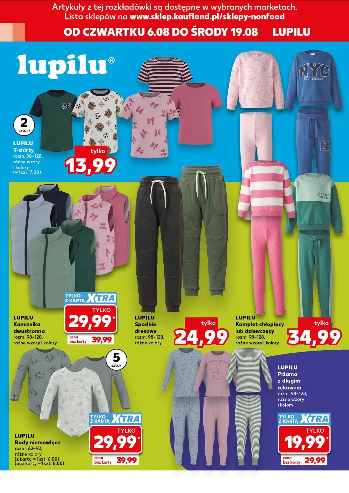 Kaufland gazetka - Złap Okazje od 06.08.2026 - od jutra PDF | Strona: 14 | Produkty: Kamizelka, Spodnie, Piżama, Body
