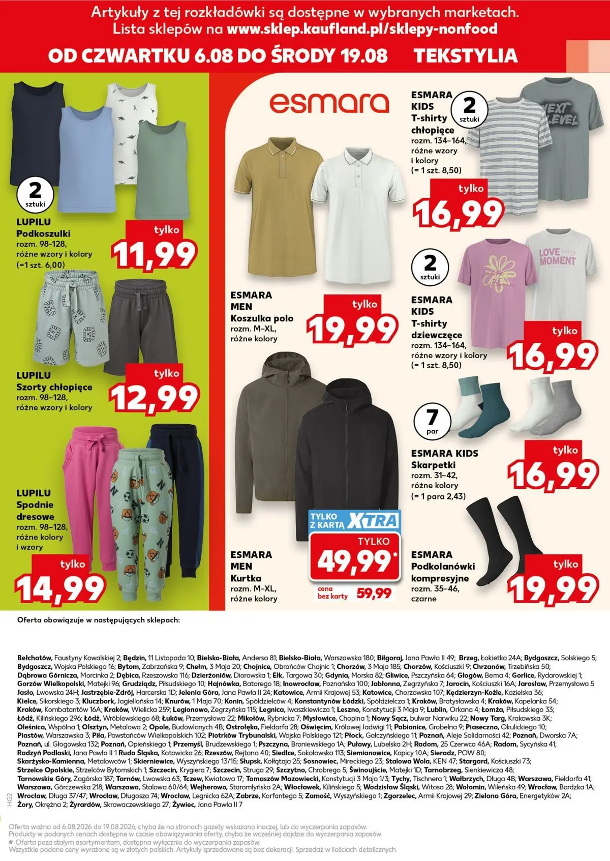 Kaufland gazetka - Złap Okazje od 06.08.2026 - od jutra PDF | Strona: 15 | Produkty: Szorty, Kurtka, Spodnie, Tekstylia
