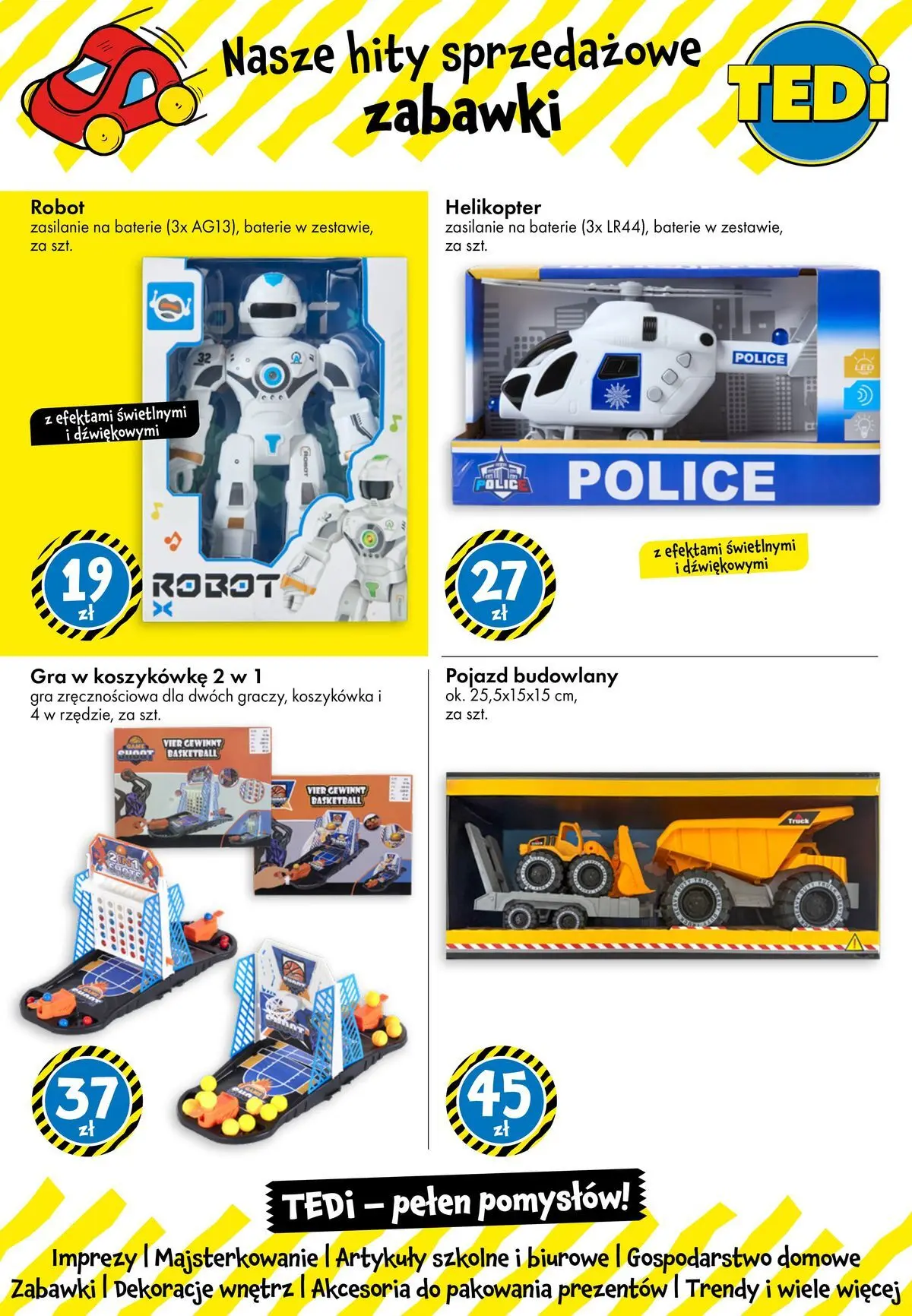TEDi gazetka - Nowy Targ od (06.08.2026 - 13.08.2026) | Strona: 3 | Produkty: Gra, Baterie, Robot, Artykuły szkolne
