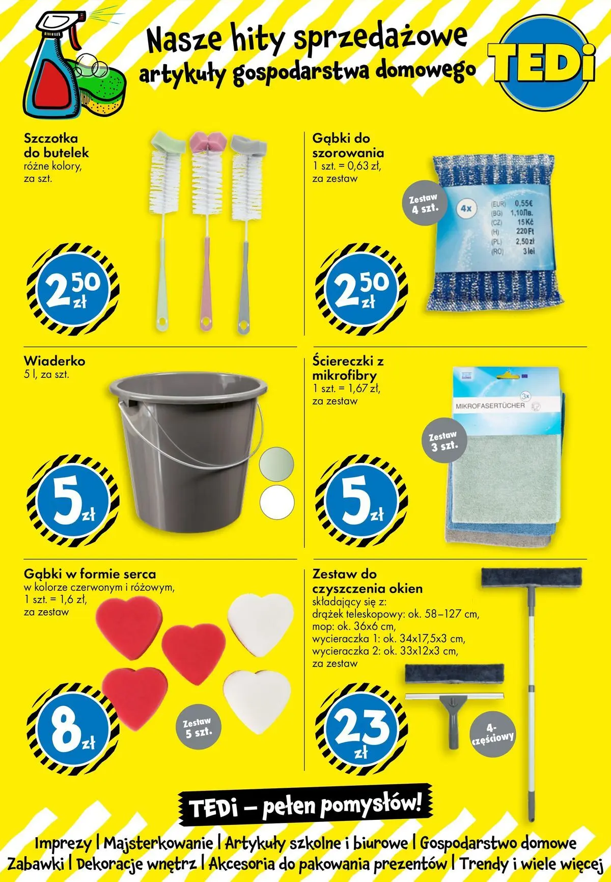 TEDi gazetka - Nowy Targ od (06.08.2026 - 13.08.2026) | Strona: 10 | Produkty: Wycieraczka, Szczotka, Artykuły szkolne